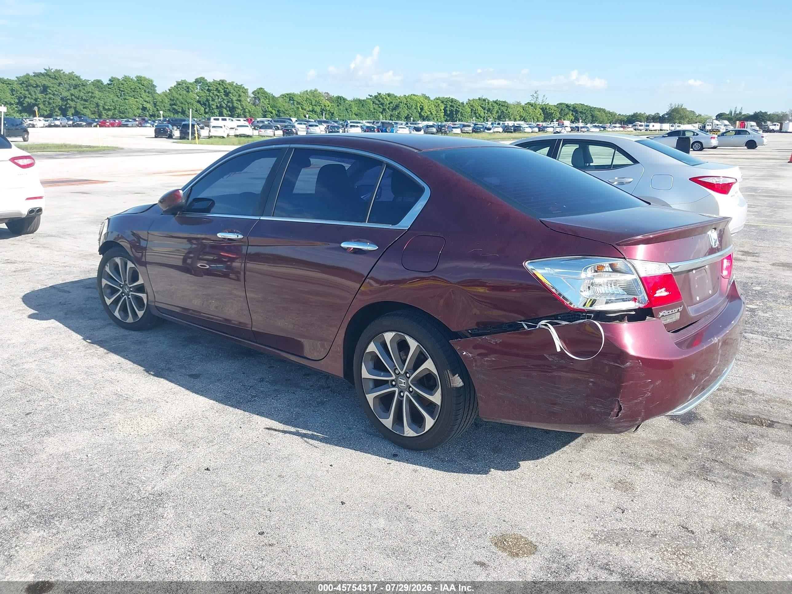 2015 Honda Accord Sport Maroon vin: 1HGCR2F52FA049657