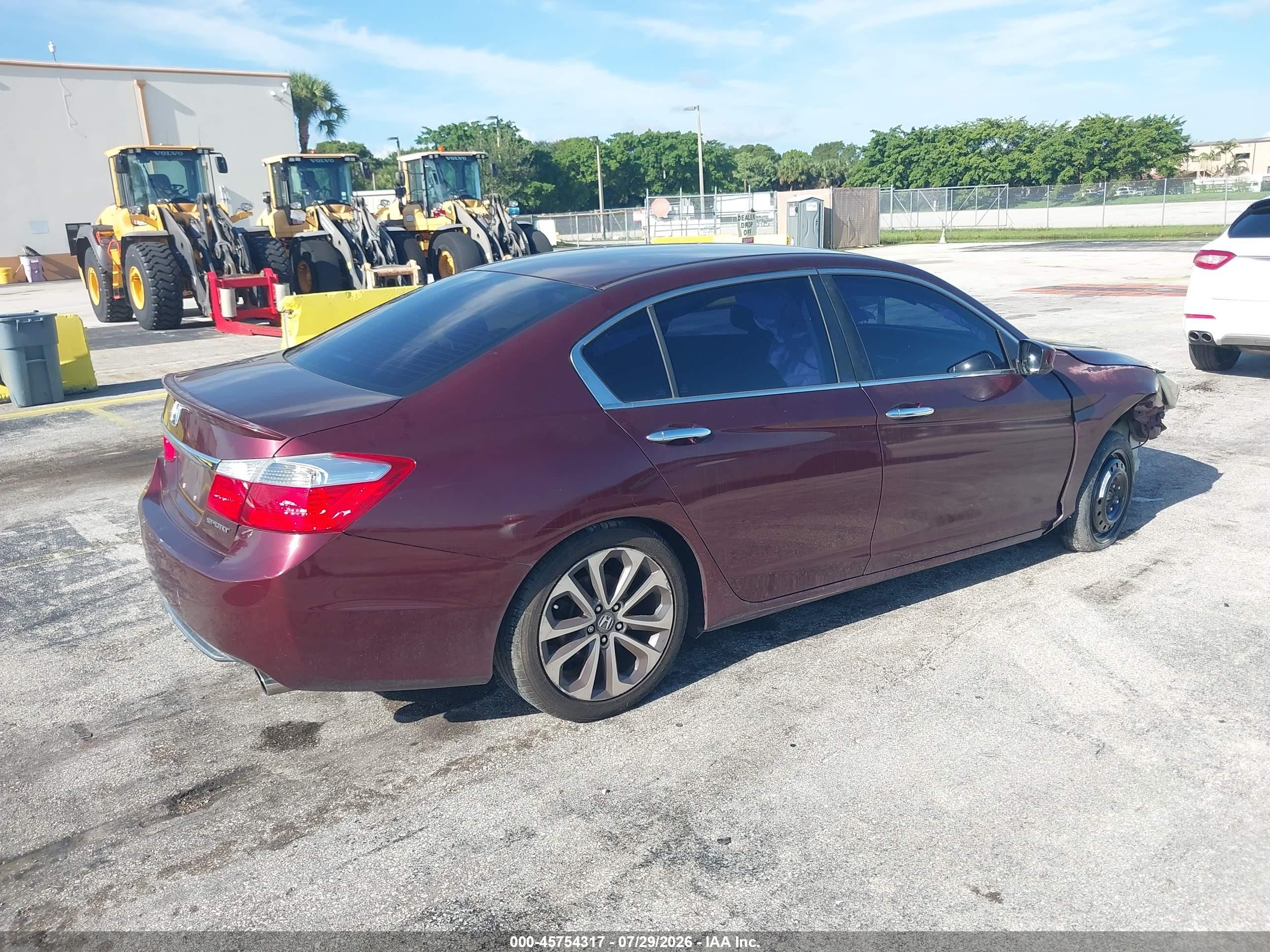 2015 Honda Accord Sport Maroon vin: 1HGCR2F52FA049657