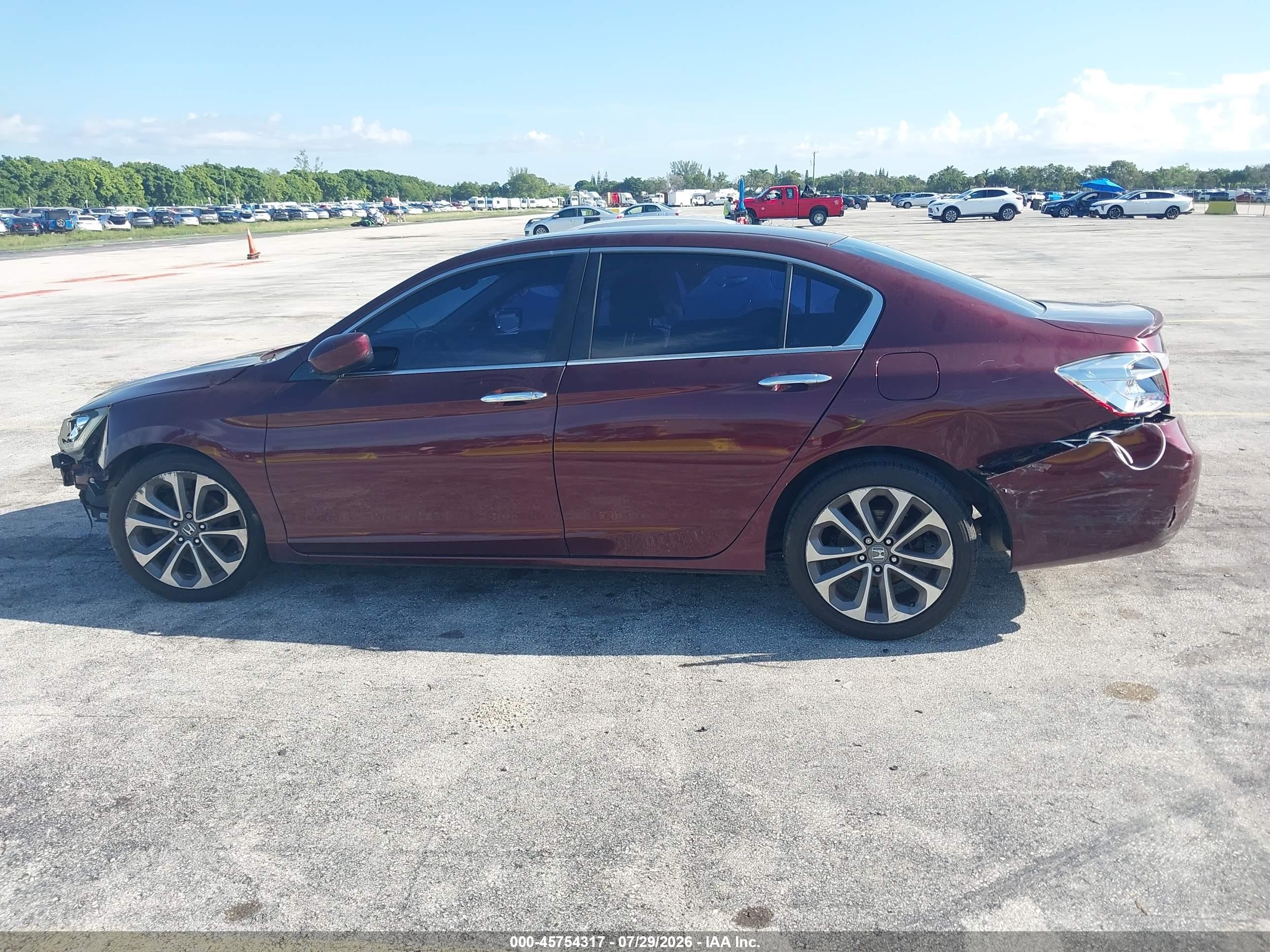 2015 Honda Accord Sport Maroon vin: 1HGCR2F52FA049657