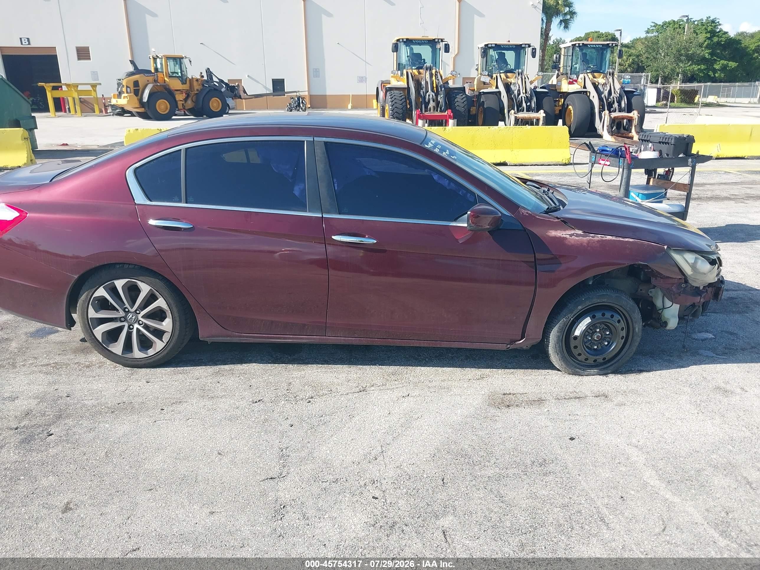2015 Honda Accord Sport Maroon vin: 1HGCR2F52FA049657