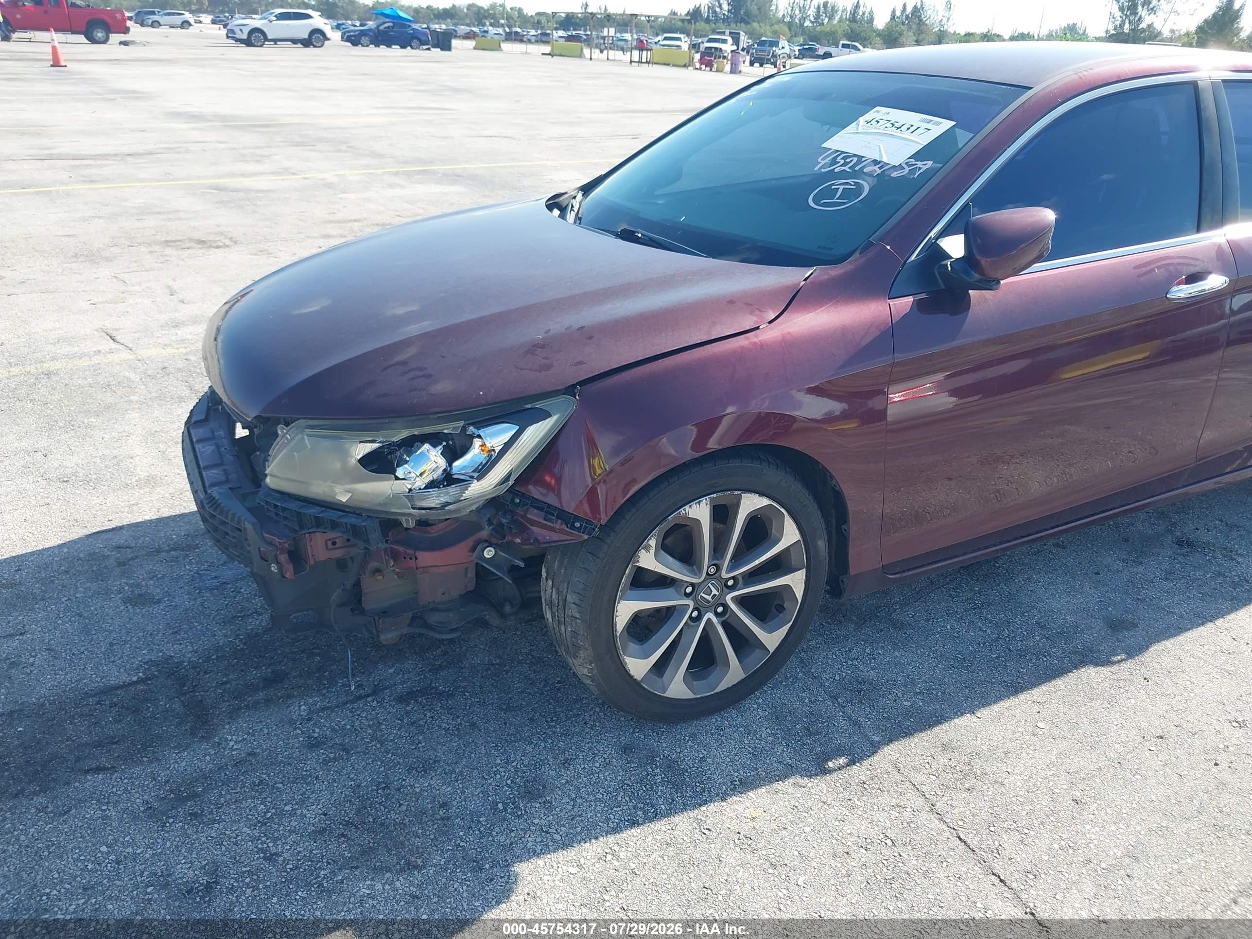 2015 Honda Accord Sport Maroon vin: 1HGCR2F52FA049657