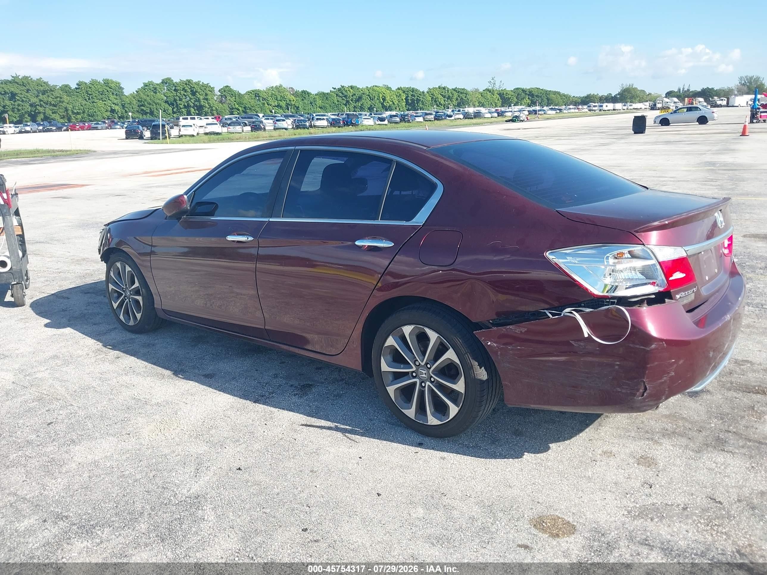 2015 Honda Accord Sport Maroon vin: 1HGCR2F52FA049657
