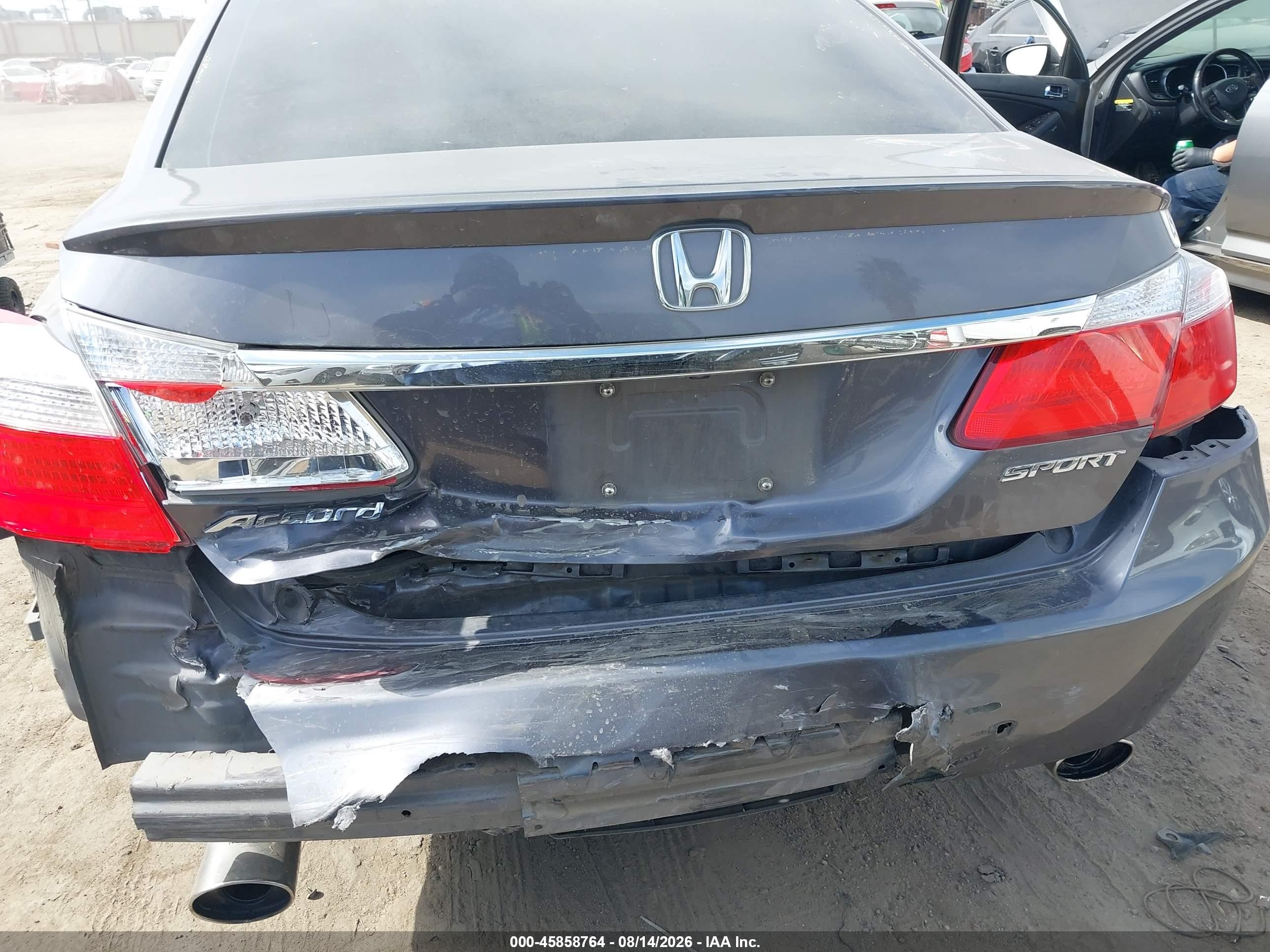 2015 Honda Accord Sport Серый vin: 1HGCR2F52FA091147