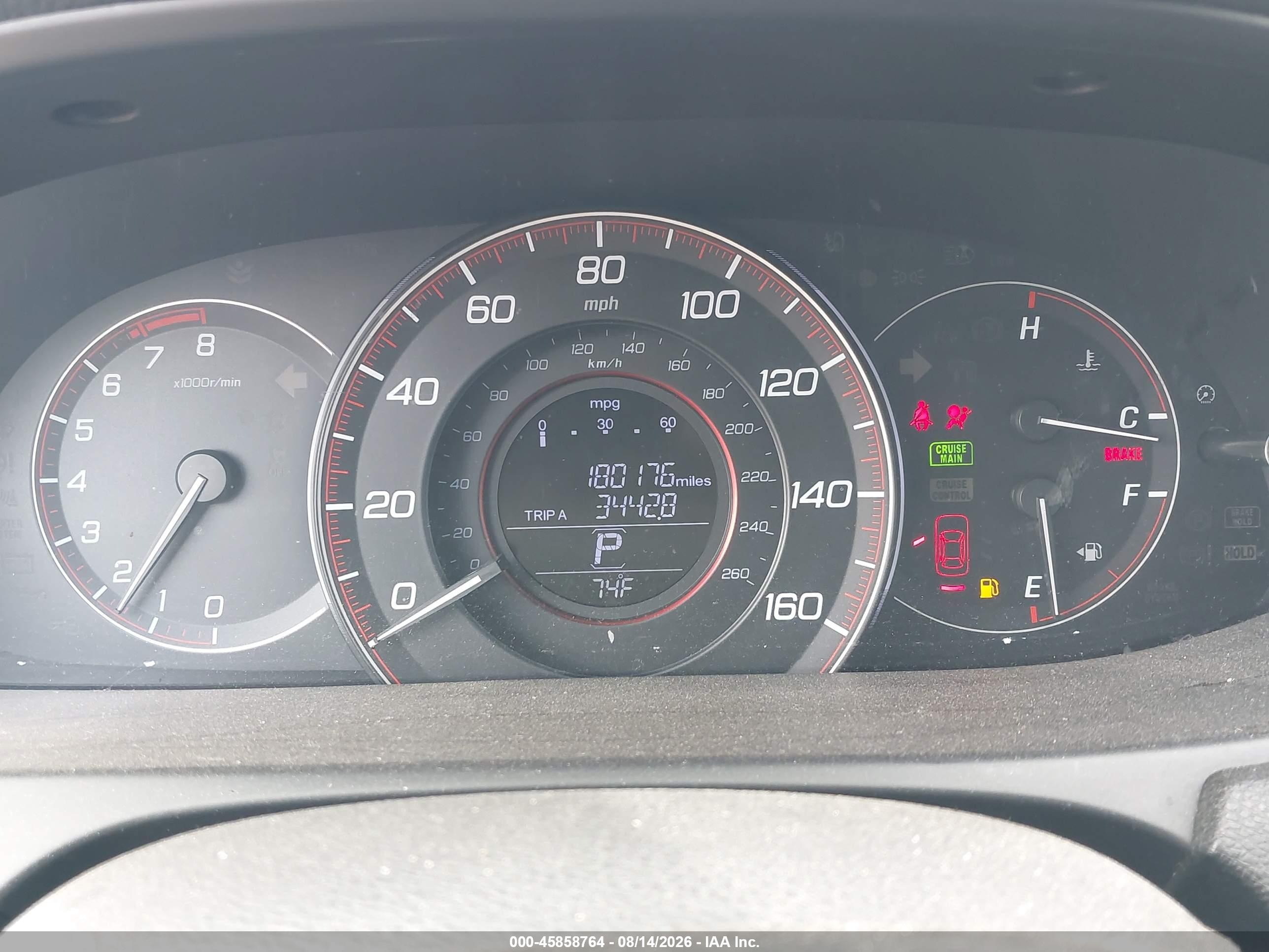 2015 Honda Accord Sport Серый vin: 1HGCR2F52FA091147