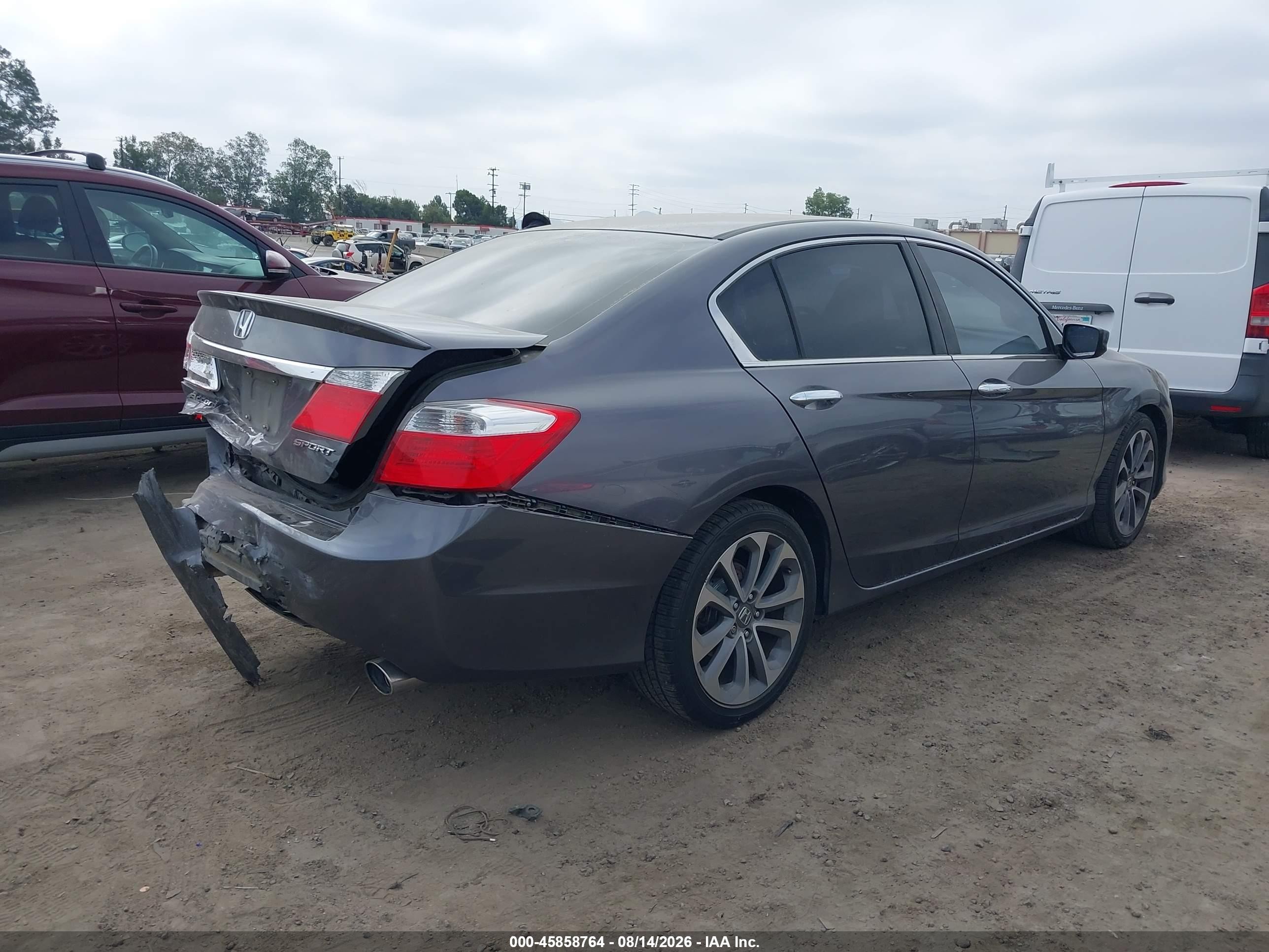 2015 Honda Accord Sport Серый vin: 1HGCR2F52FA091147
