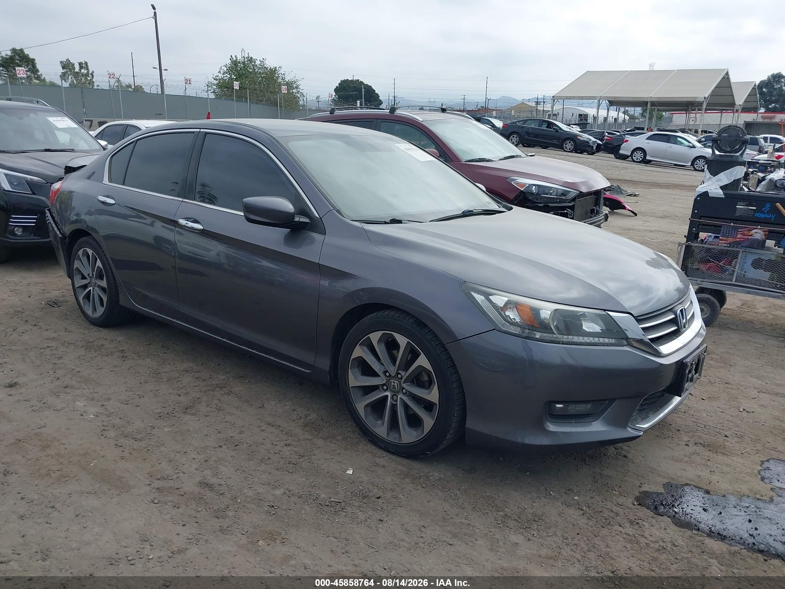 2015 Honda Accord Sport Серый vin: 1HGCR2F52FA091147