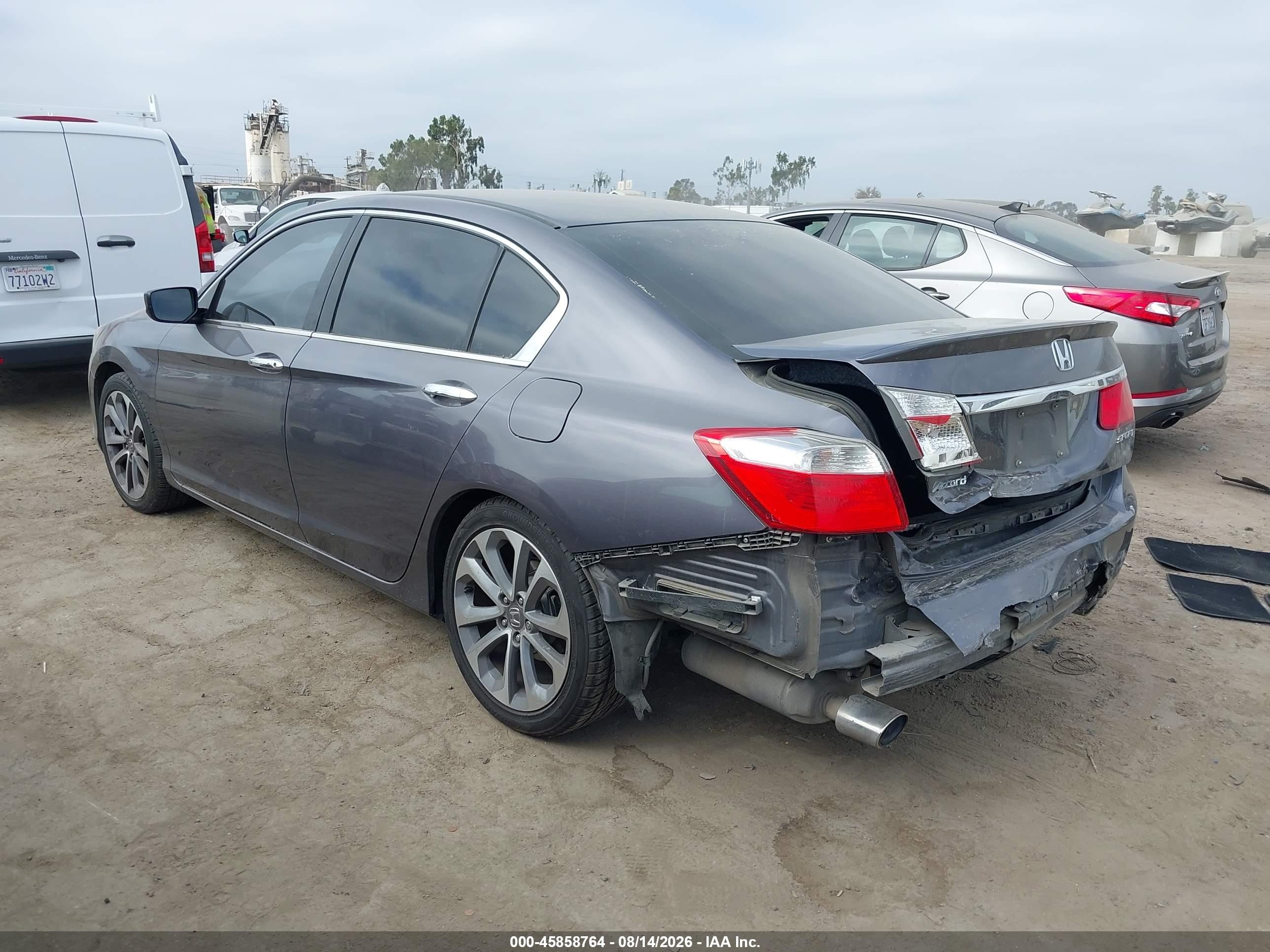 2015 Honda Accord Sport Серый vin: 1HGCR2F52FA091147