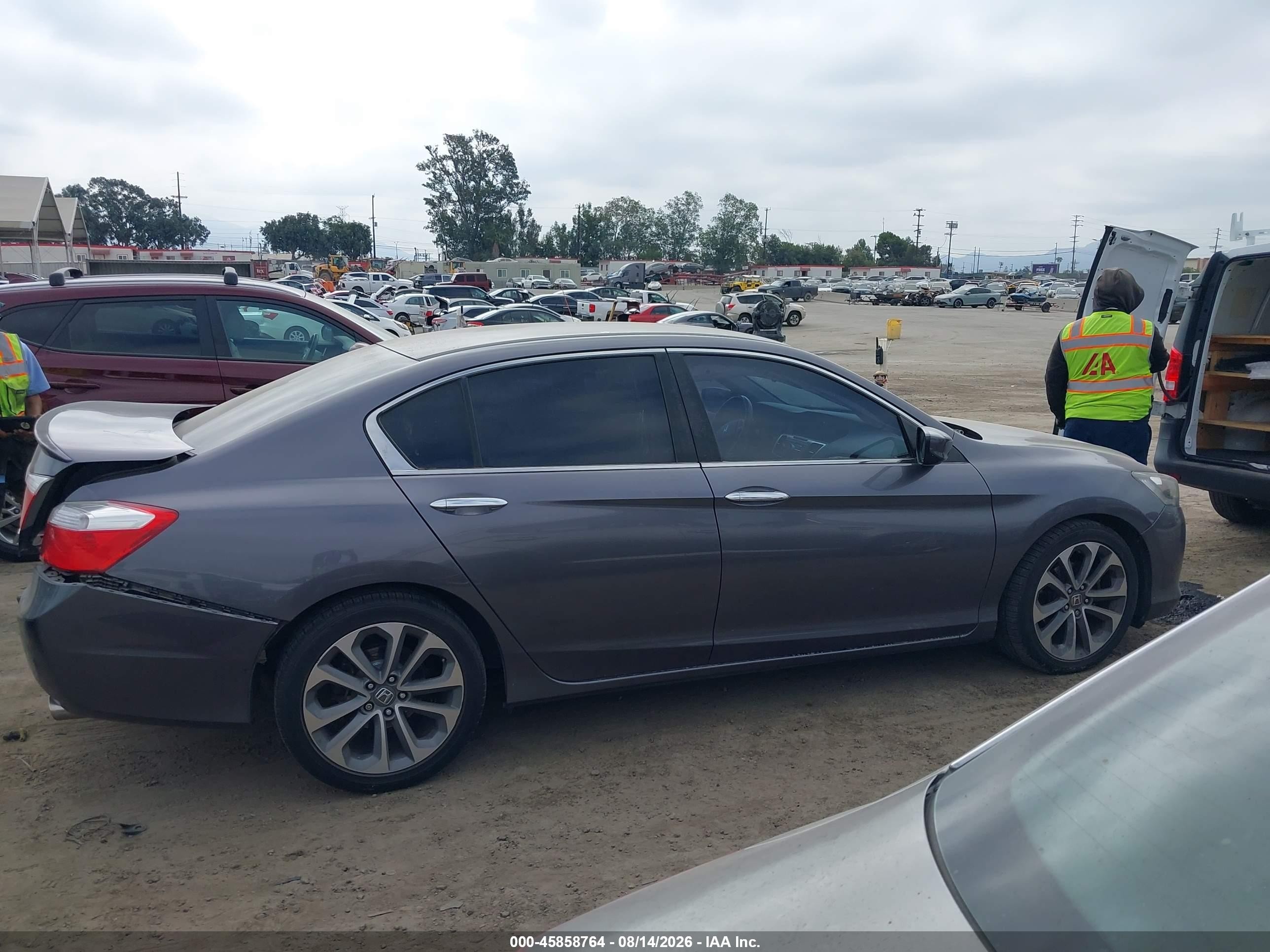 2015 Honda Accord Sport Серый vin: 1HGCR2F52FA091147