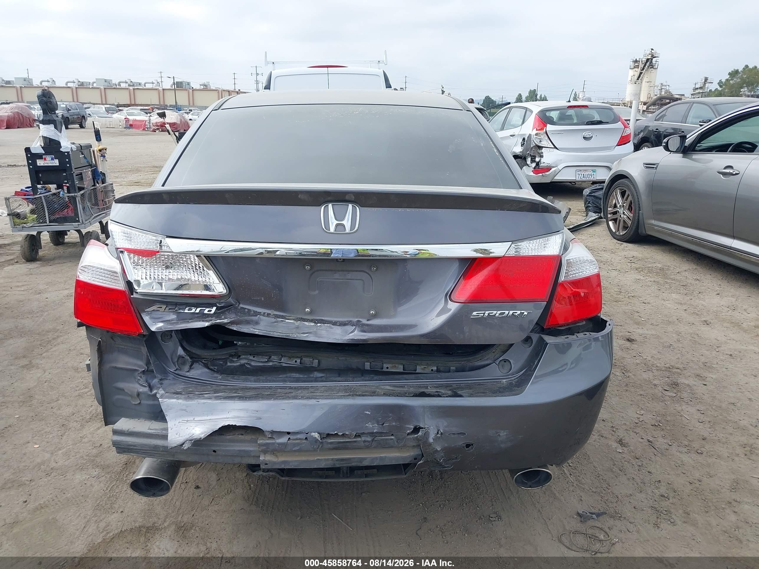 2015 Honda Accord Sport Серый vin: 1HGCR2F52FA091147