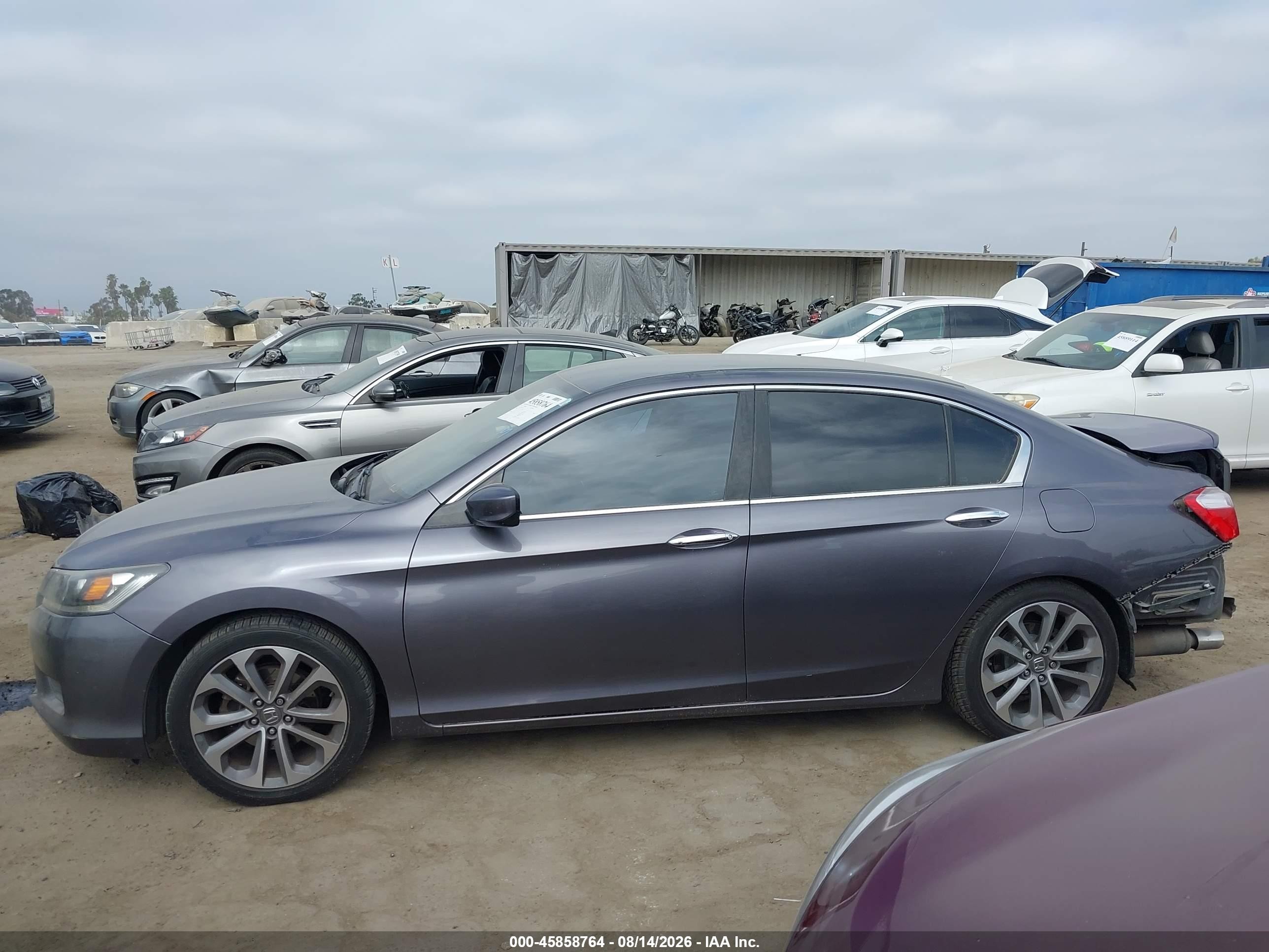 2015 Honda Accord Sport Серый vin: 1HGCR2F52FA091147