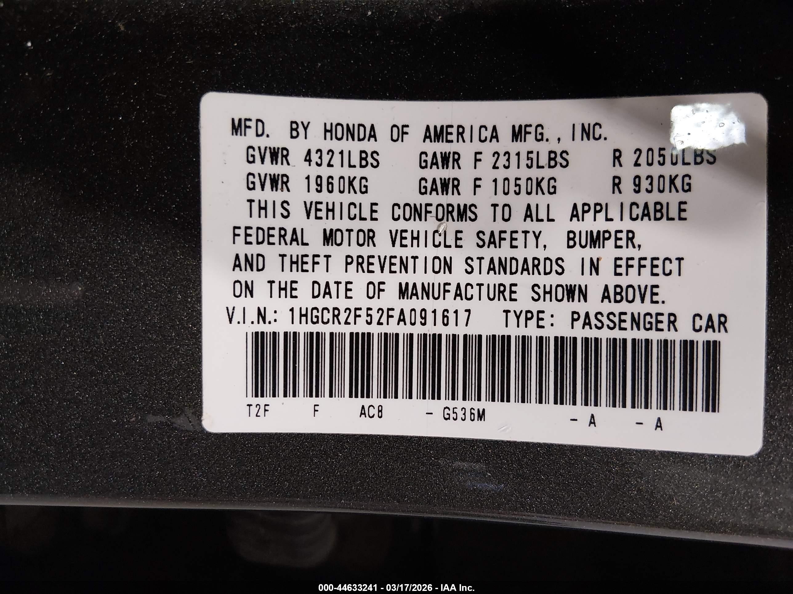 2015 Honda Accord Sport Gray vin: 1HGCR2F52FA091617