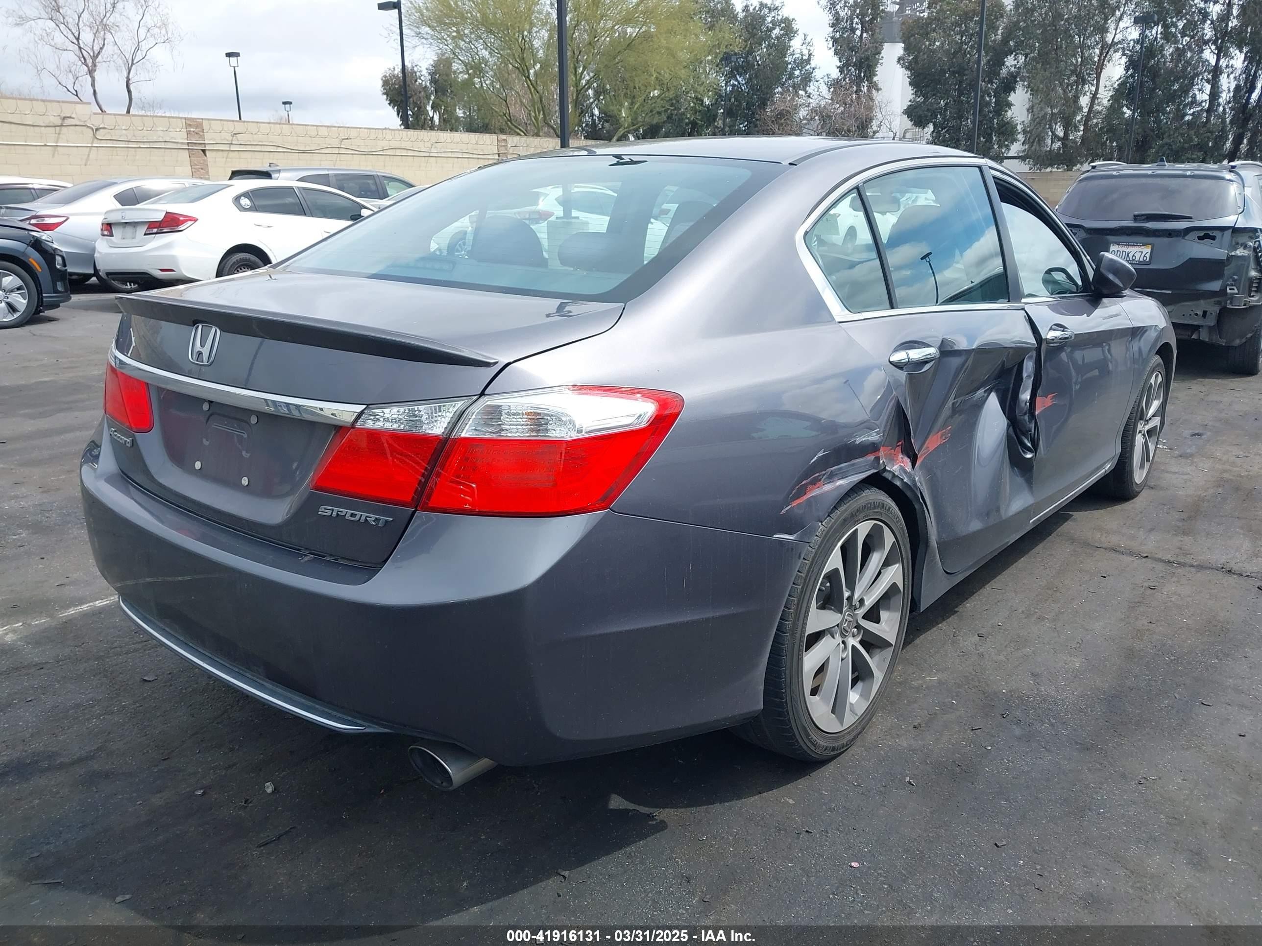 2015 Honda Accord Sport Gray vin: 1HGCR2F52FA109064