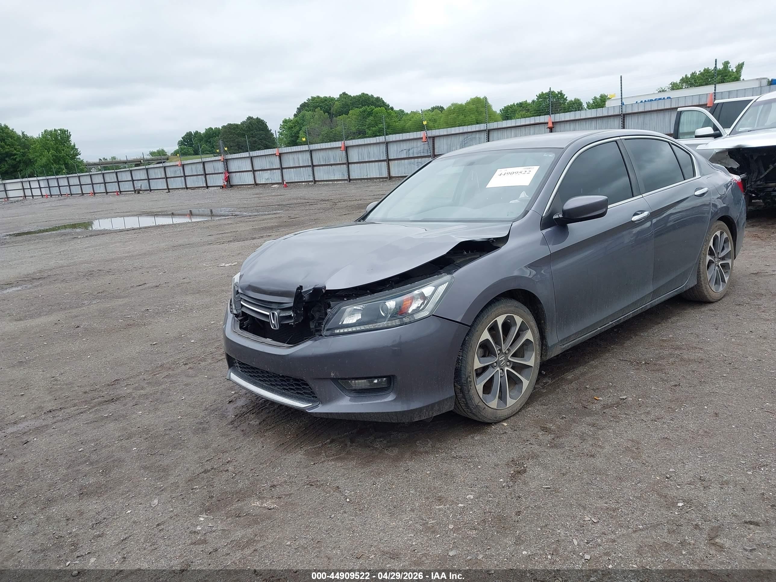 2015 Honda Accord Sport Серый vin: 1HGCR2F52FA121358
