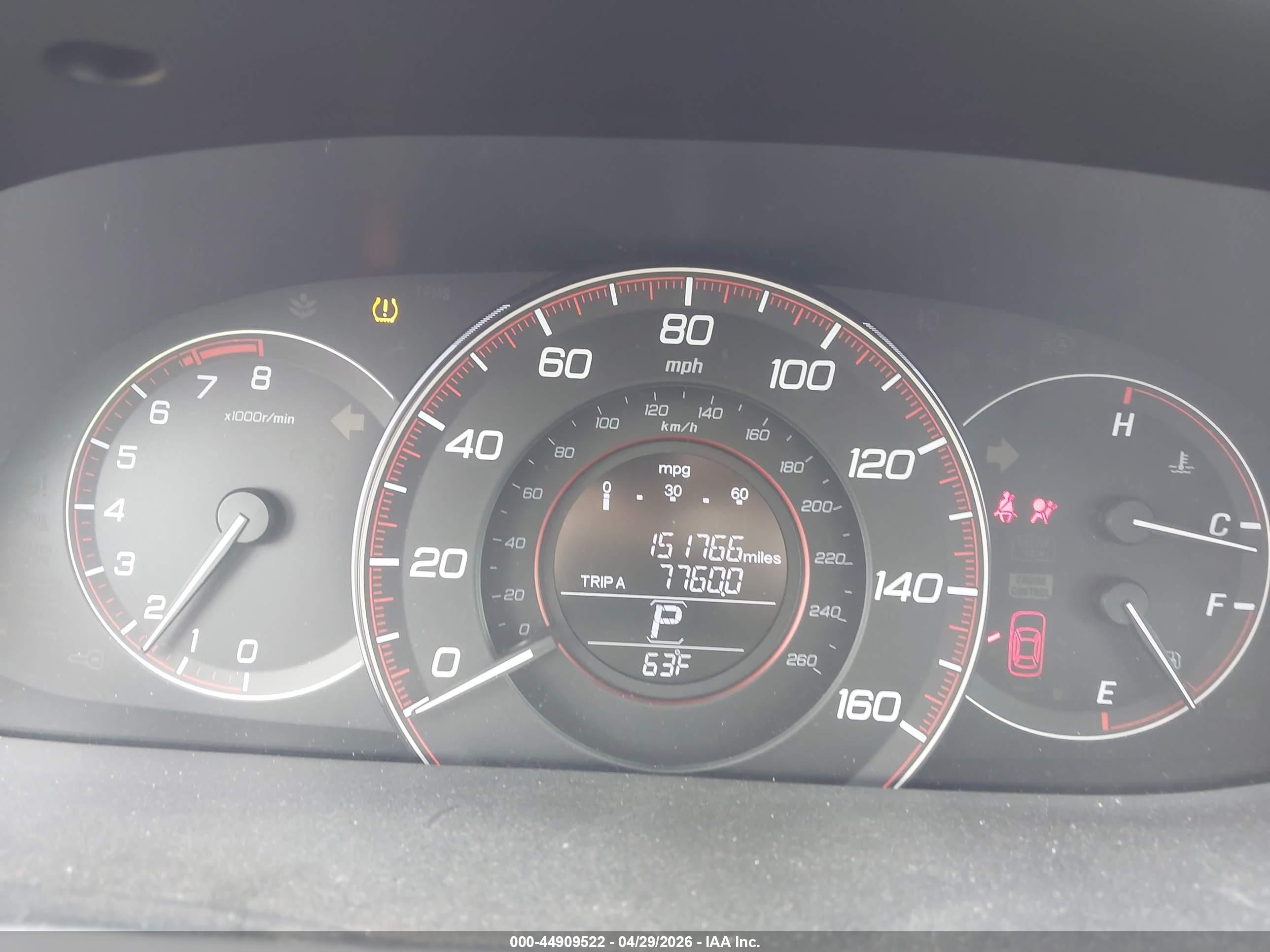 2015 Honda Accord Sport Серый vin: 1HGCR2F52FA121358