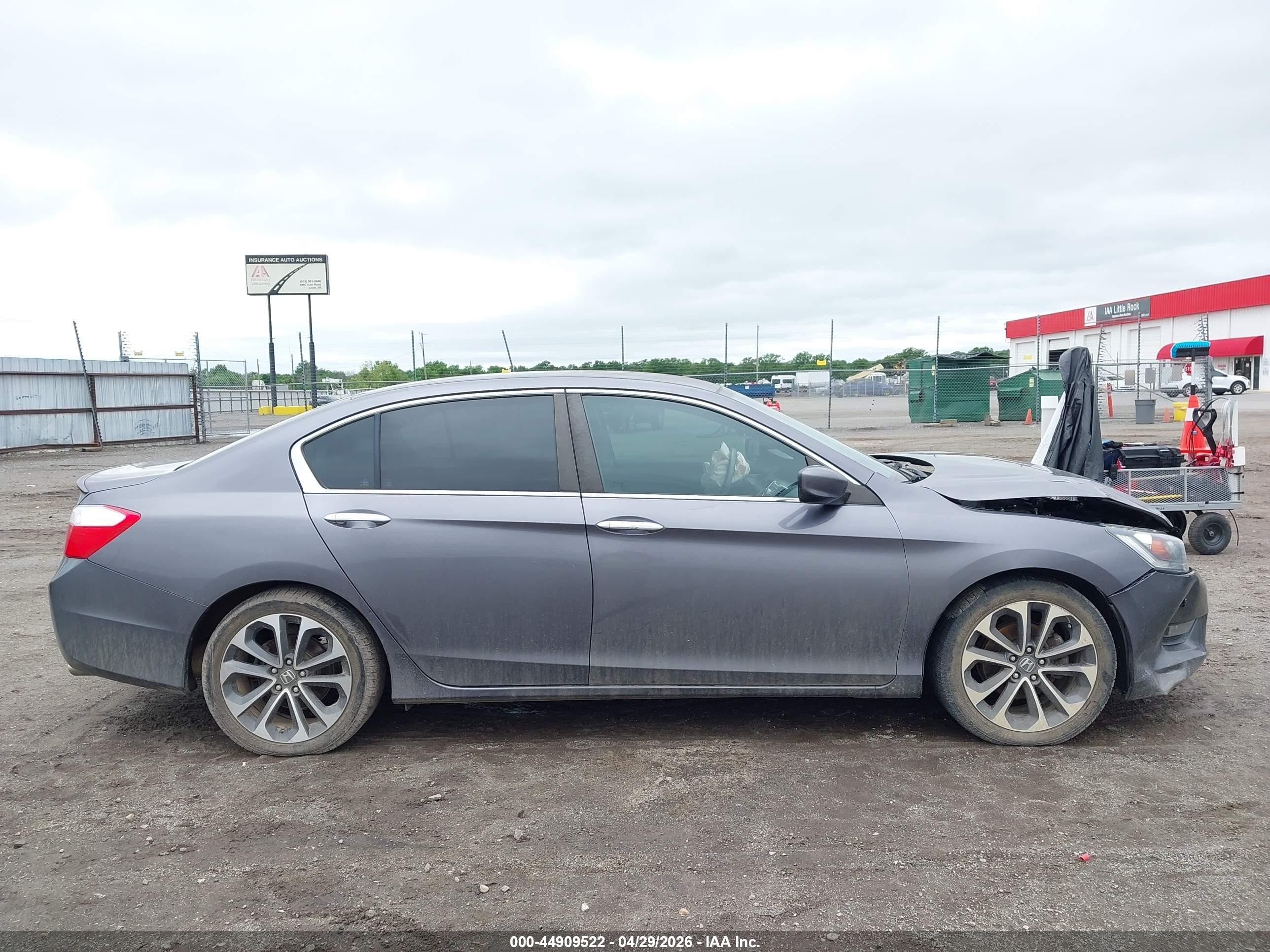 2015 Honda Accord Sport Серый vin: 1HGCR2F52FA121358