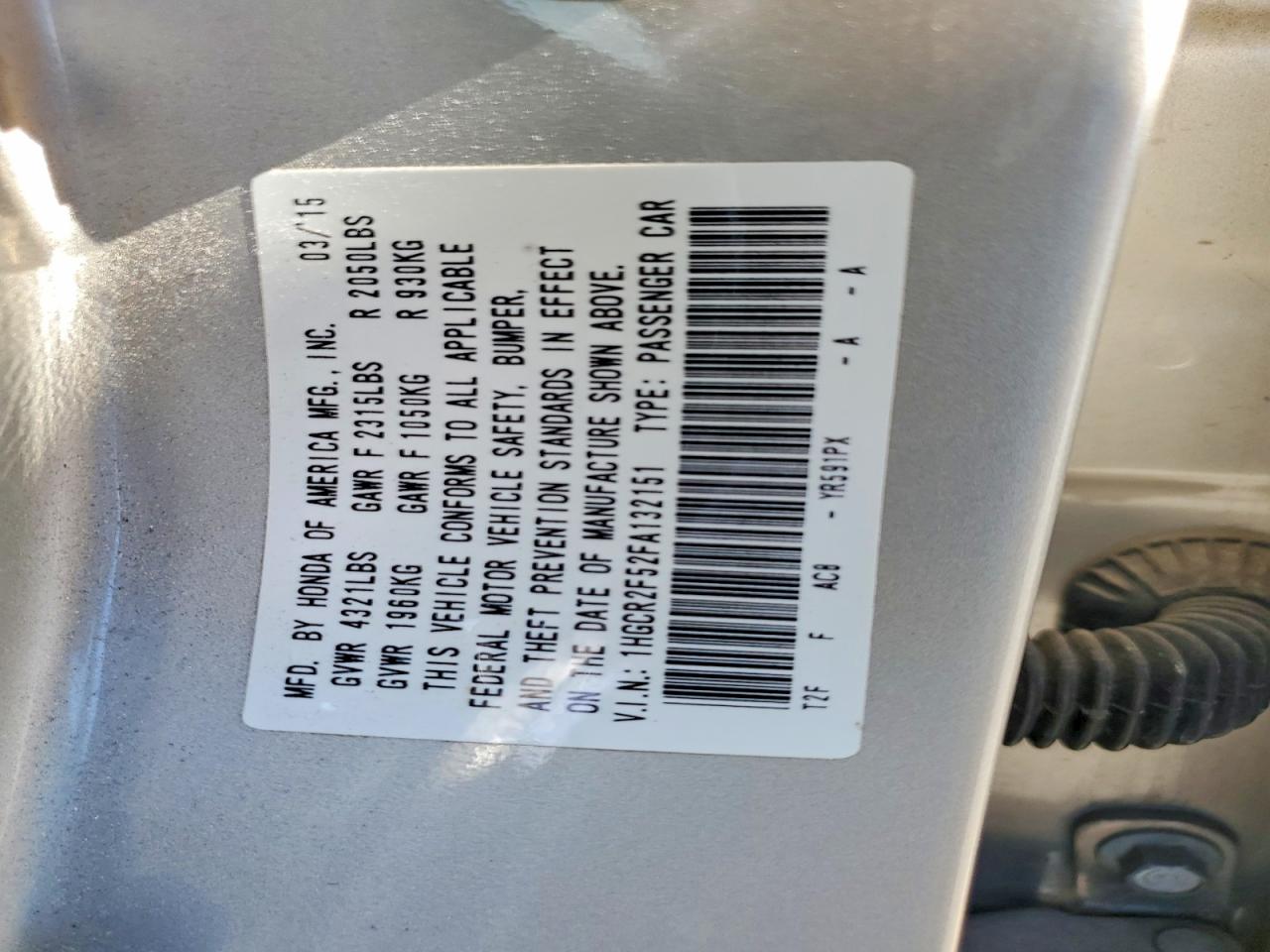 2015 Honda Accord Sport Beige vin: 1HGCR2F52FA132151