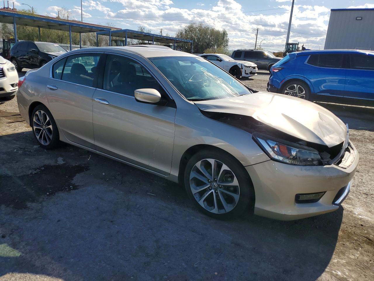 2015 Honda Accord Sport Beige vin: 1HGCR2F52FA132151