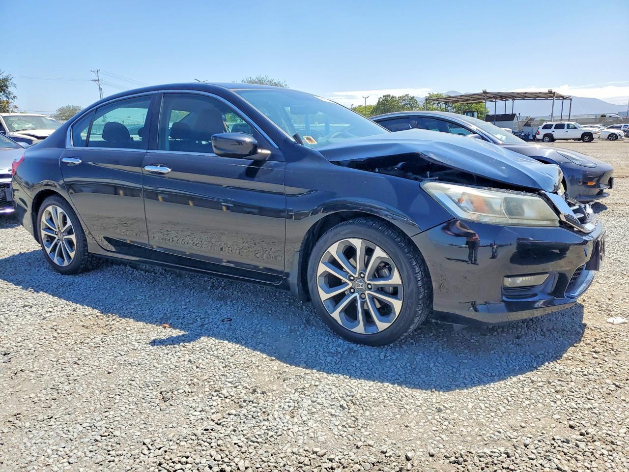 2015 Honda Accord Sport Черный vin: 1HGCR2F52FA205597