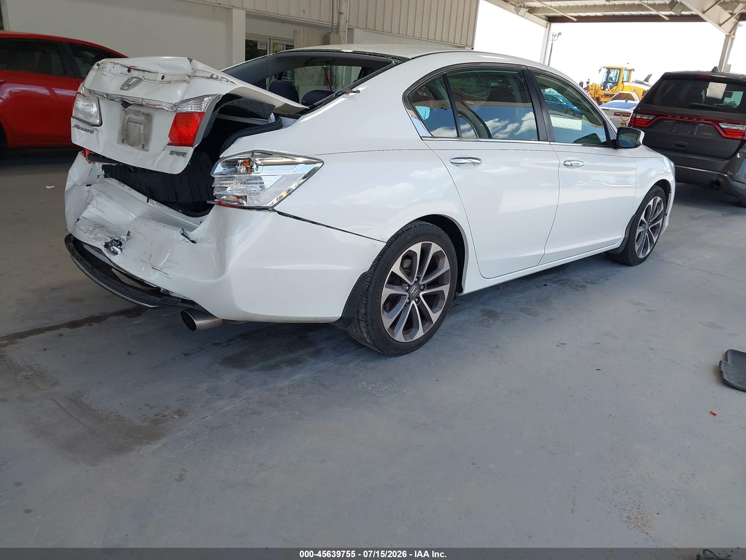2015 Honda Accord Sport Белый vin: 1HGCR2F52FA205857
