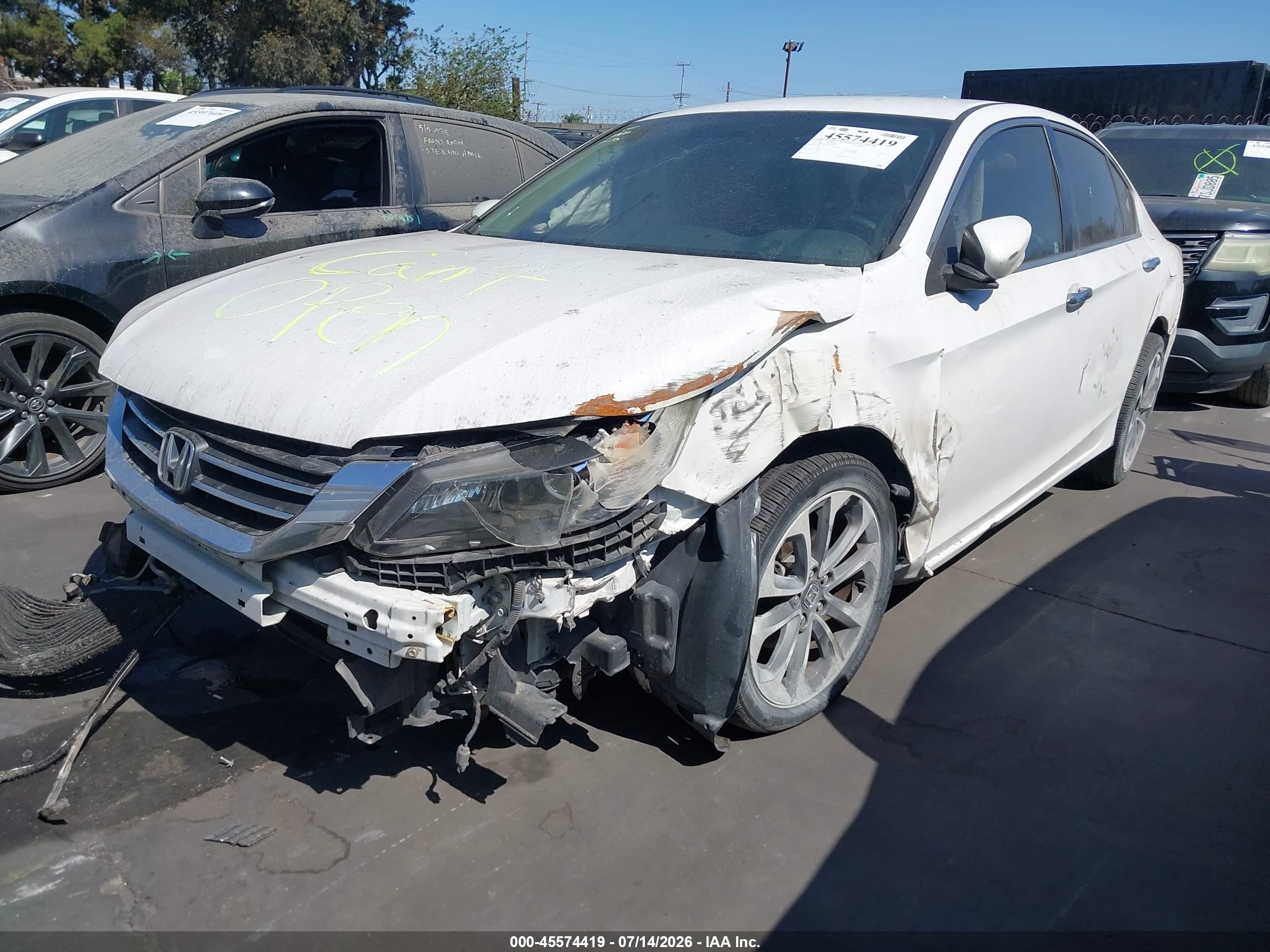 2015 Honda Accord Sport White vin: 1HGCR2F52FA212081