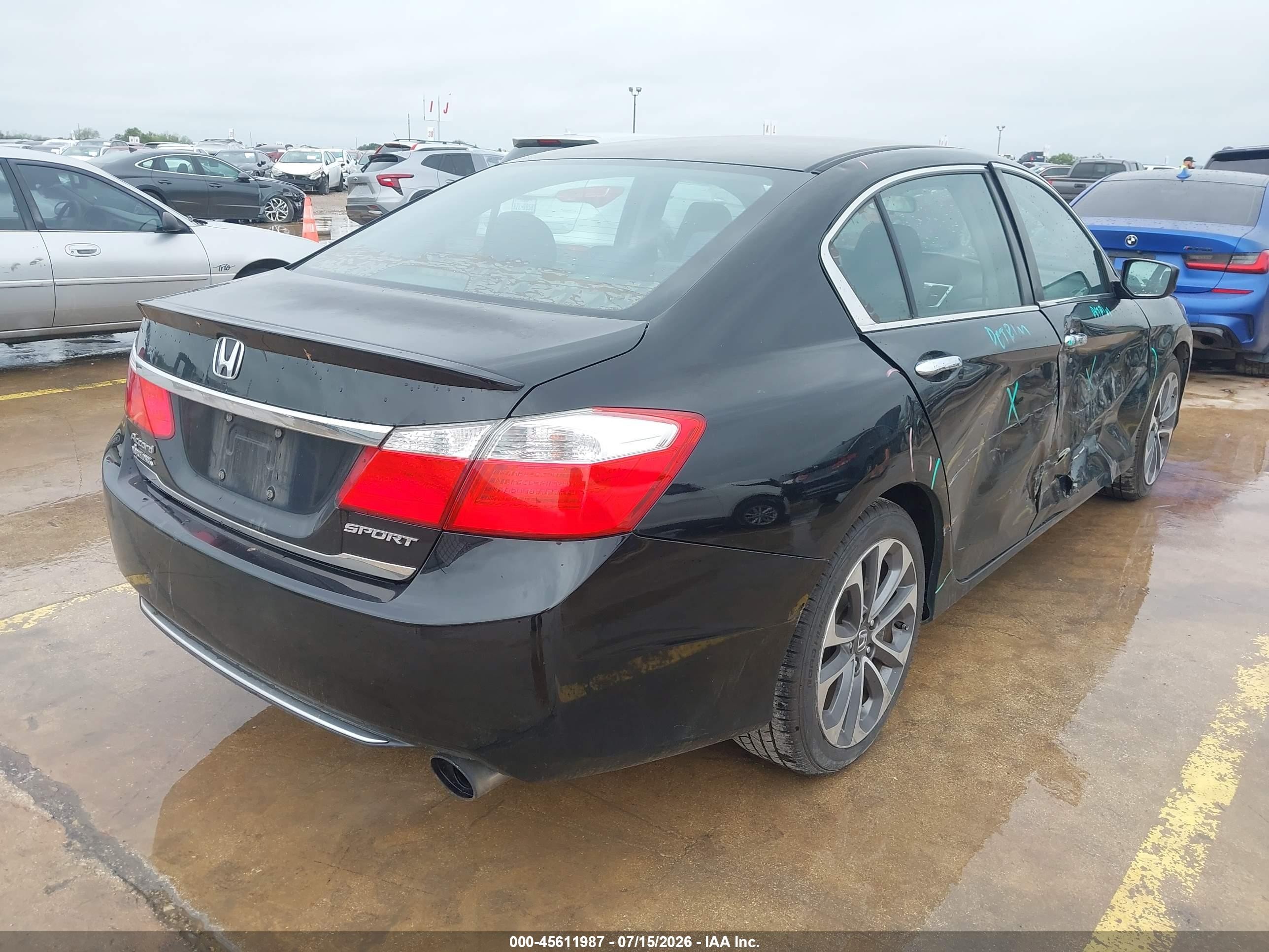 2015 Honda Accord Sport Black vin: 1HGCR2F52FA239247