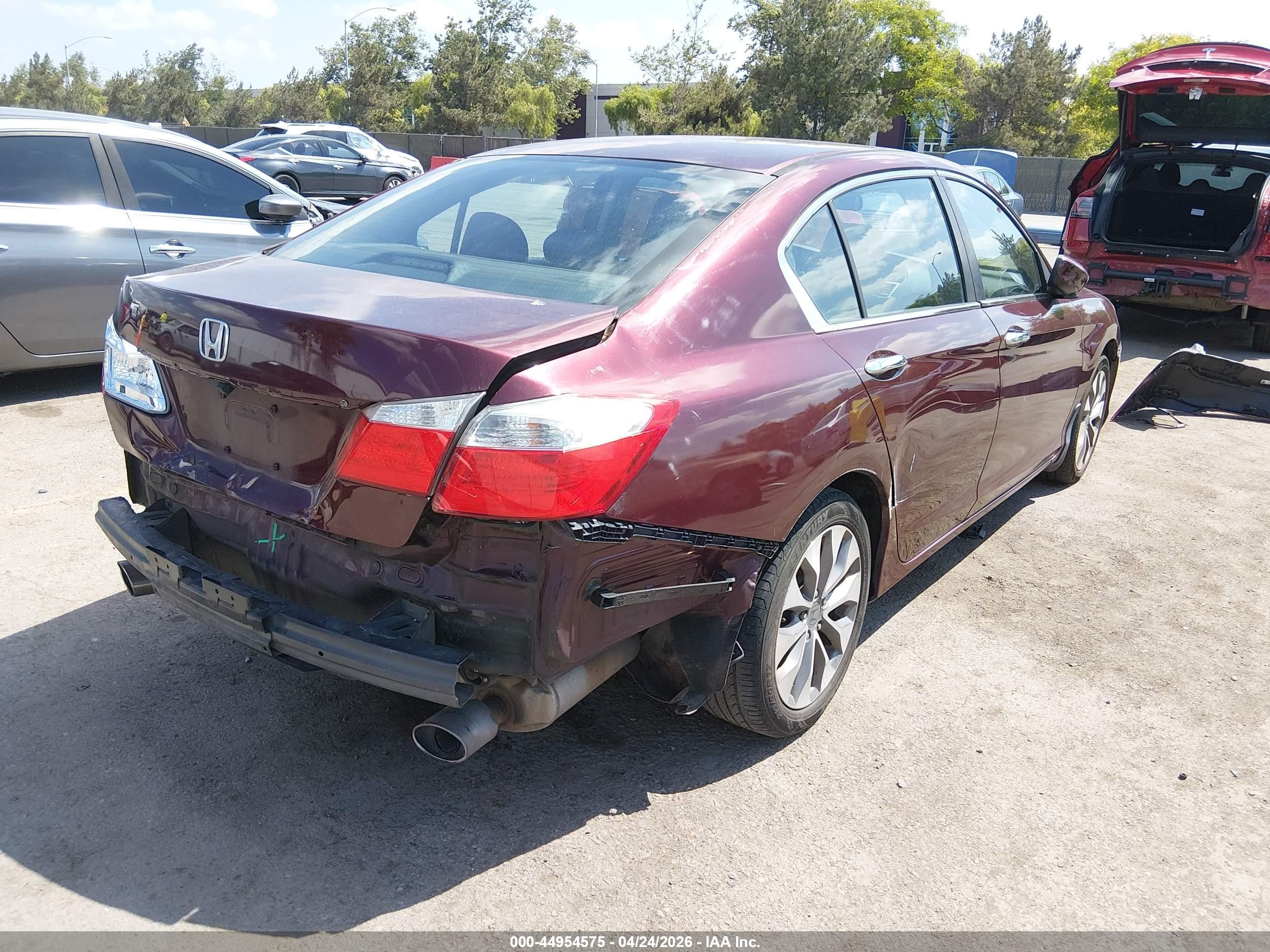 2015 Honda Accord Sport Burgundy vin: 1HGCR2F52FA246912