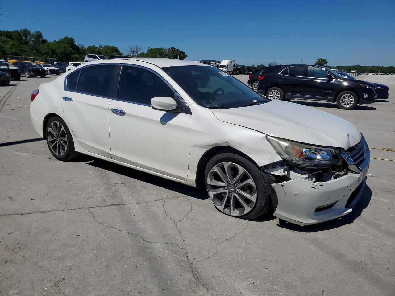2015 Honda Accord Sport White vin: 1HGCR2F52FA258820