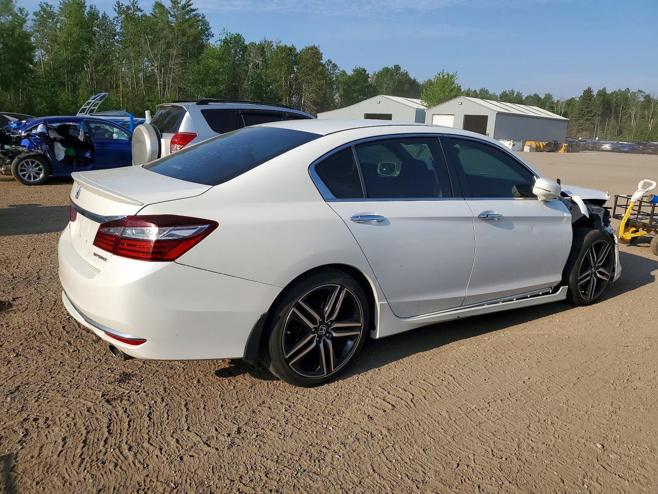 2016 Honda Accord Sport White vin: 1HGCR2F52GA802136