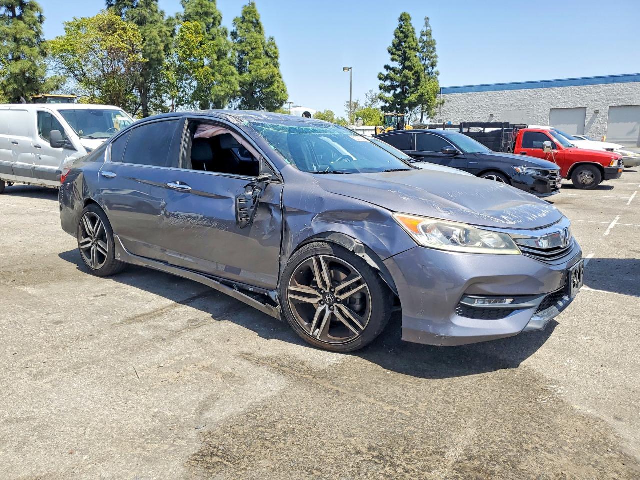 2017 Honda Accord Sport Gray vin: 1HGCR2F52HA248436