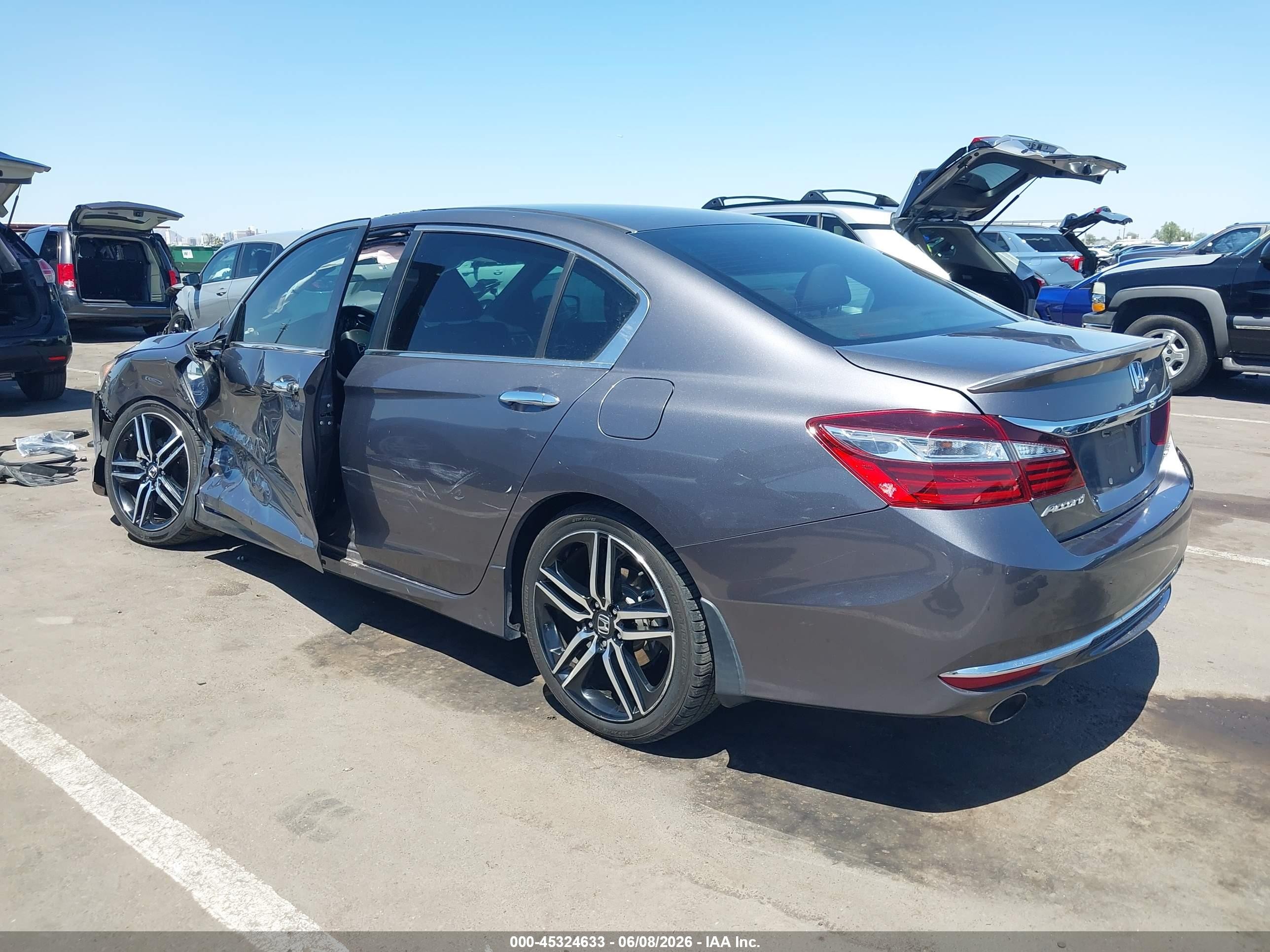 2017 Honda Accord Sport Gray vin: 1HGCR2F52HA271571