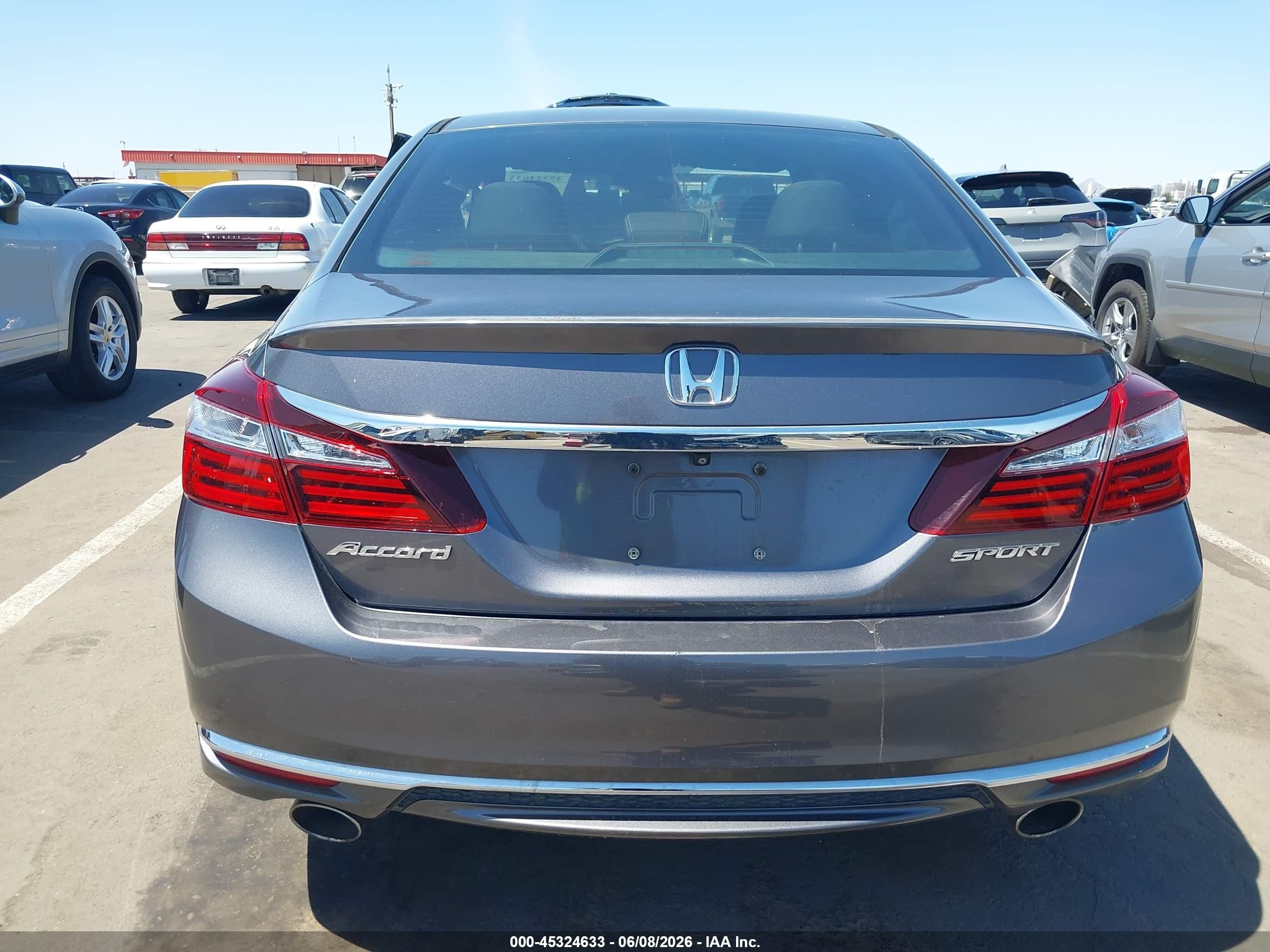 2017 Honda Accord Sport Gray vin: 1HGCR2F52HA271571