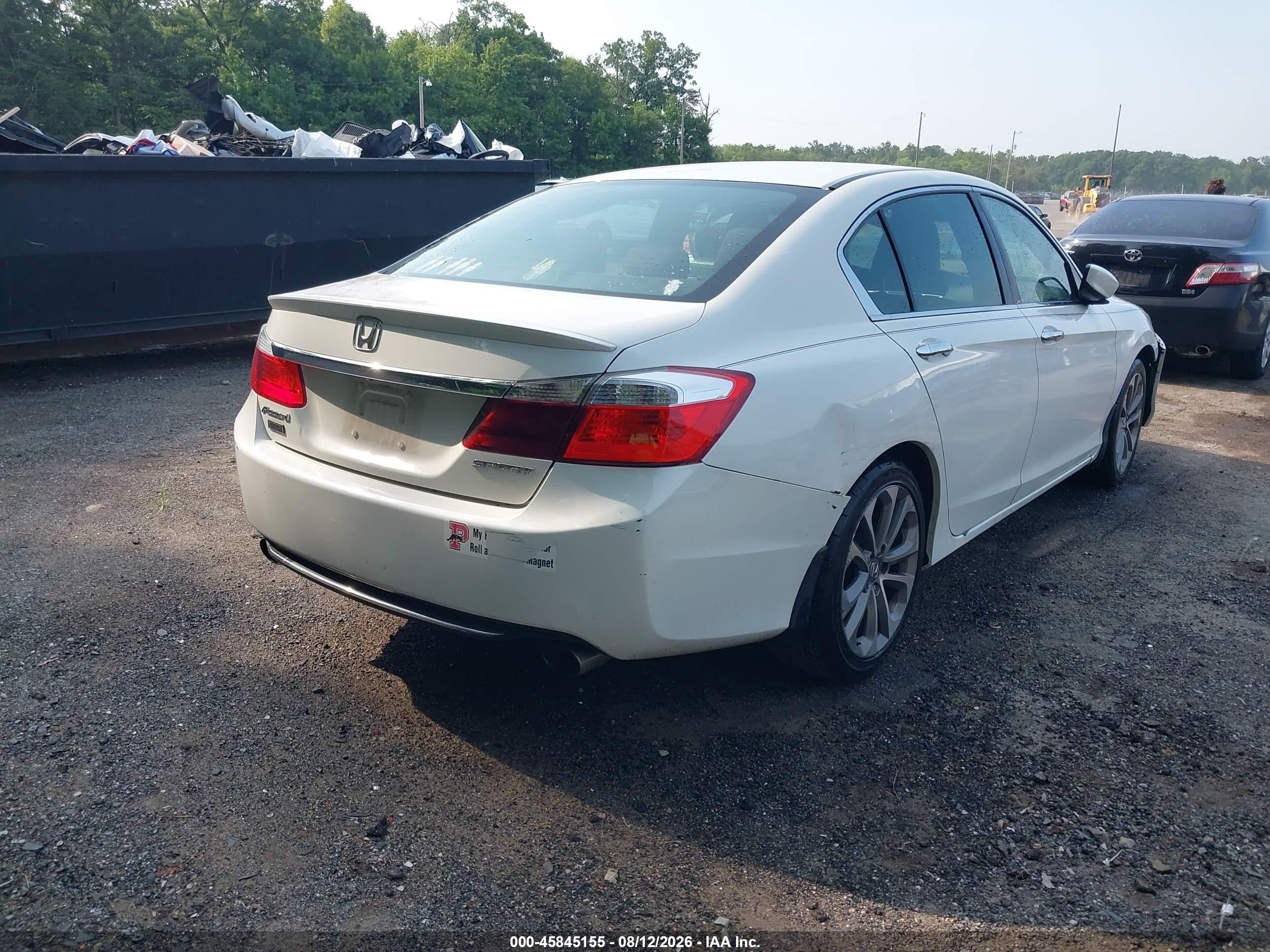 2013 Honda Accord Sport White vin: 1HGCR2F53DA005406