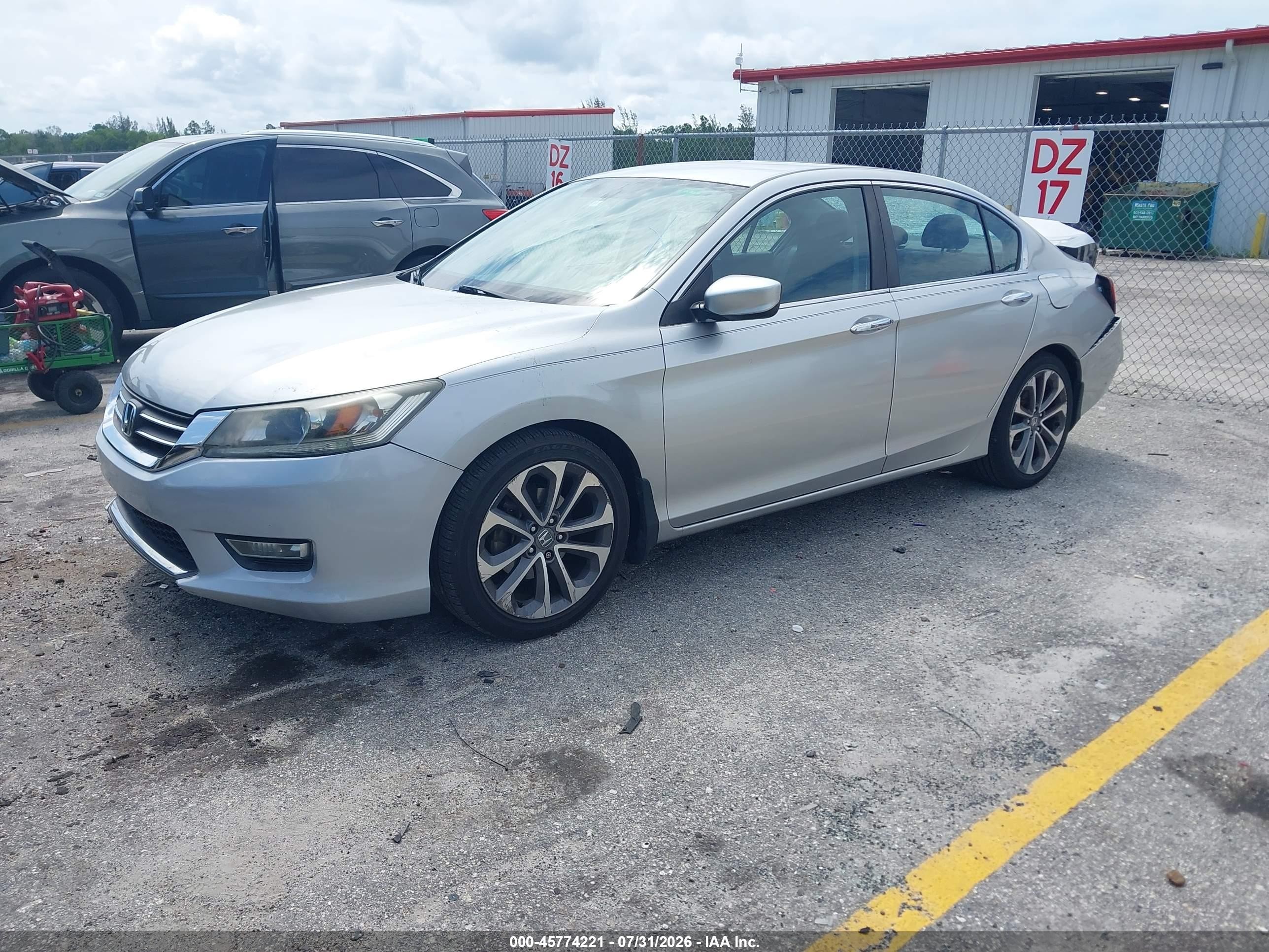 2013 Honda Accord Sport Silver vin: 1HGCR2F53DA021234