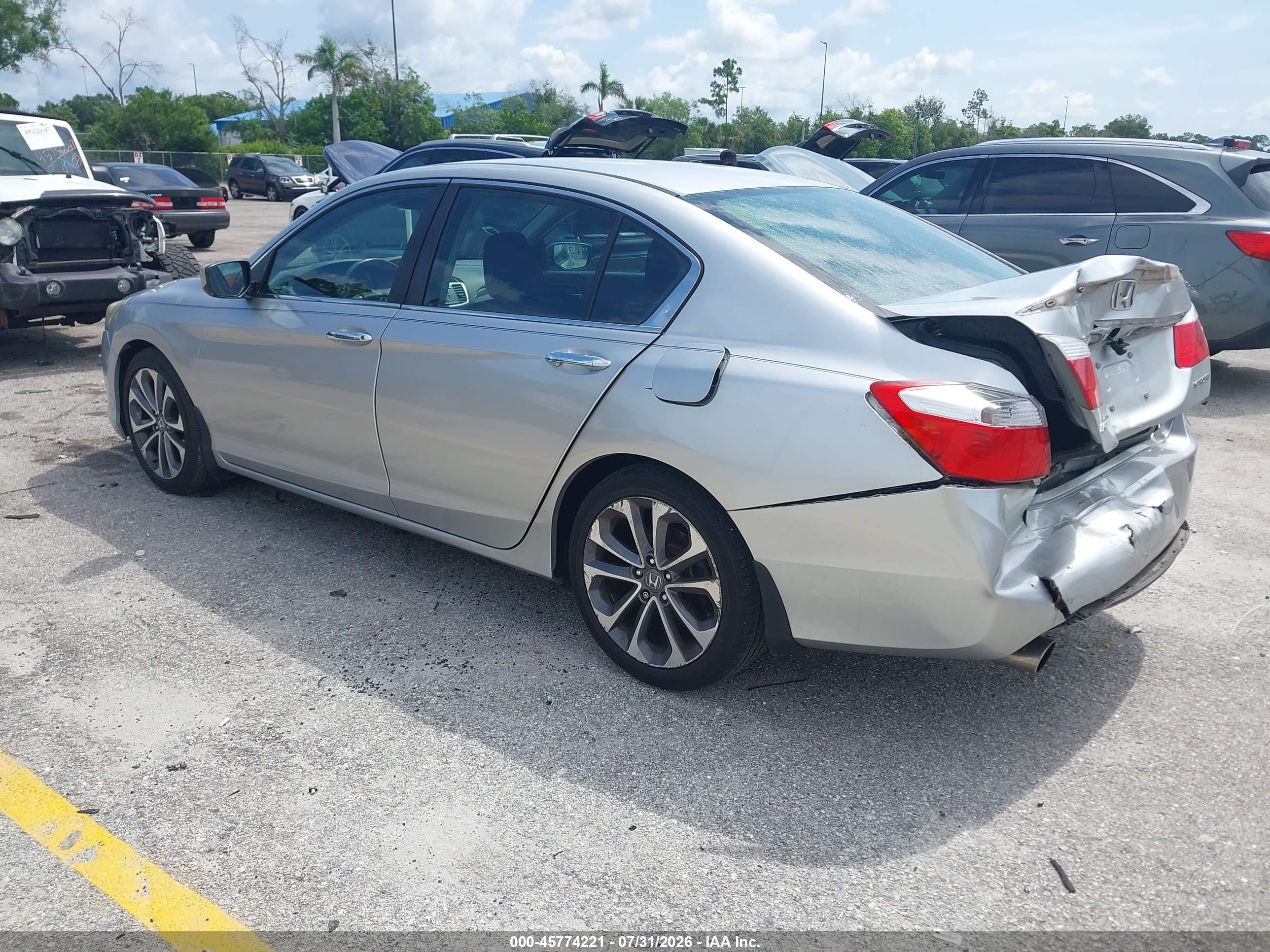 2013 Honda Accord Sport Silver vin: 1HGCR2F53DA021234
