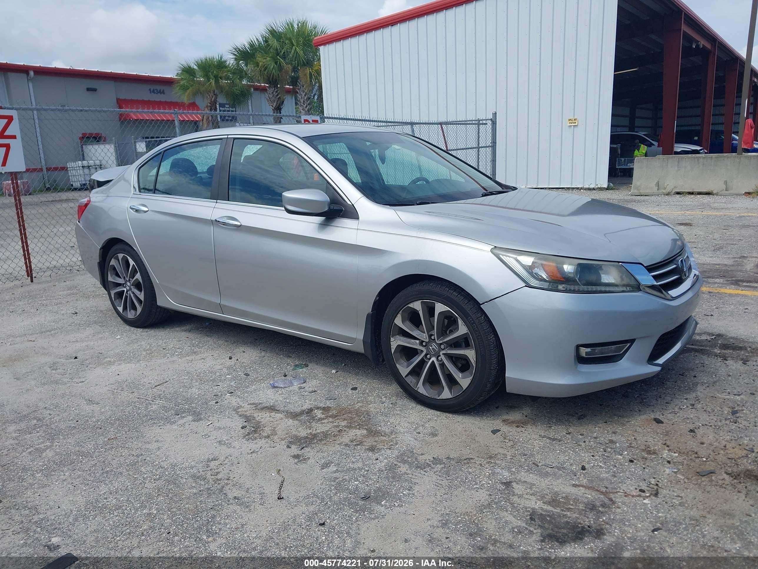 2013 Honda Accord Sport Silver vin: 1HGCR2F53DA021234