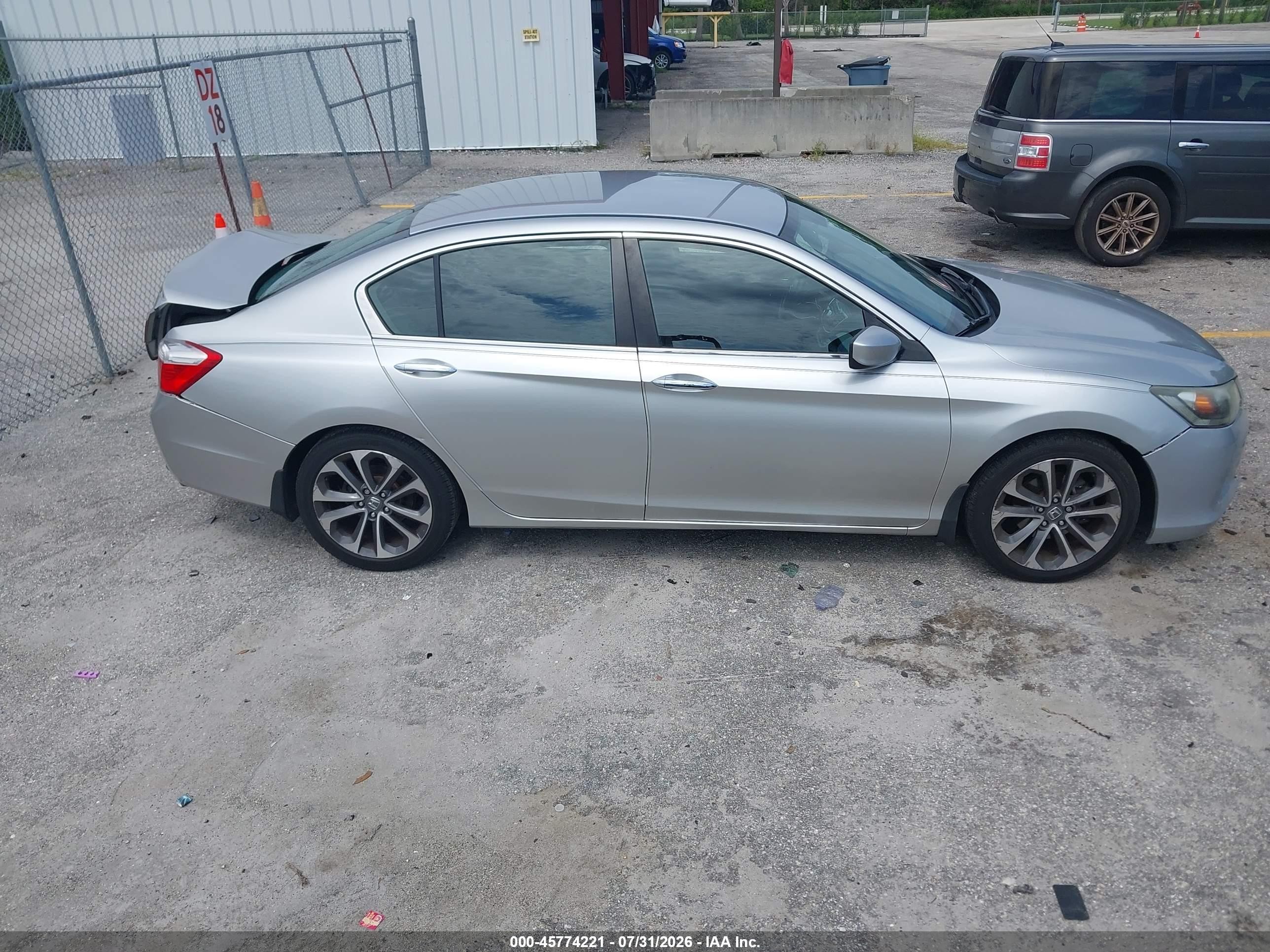 2013 Honda Accord Sport Silver vin: 1HGCR2F53DA021234