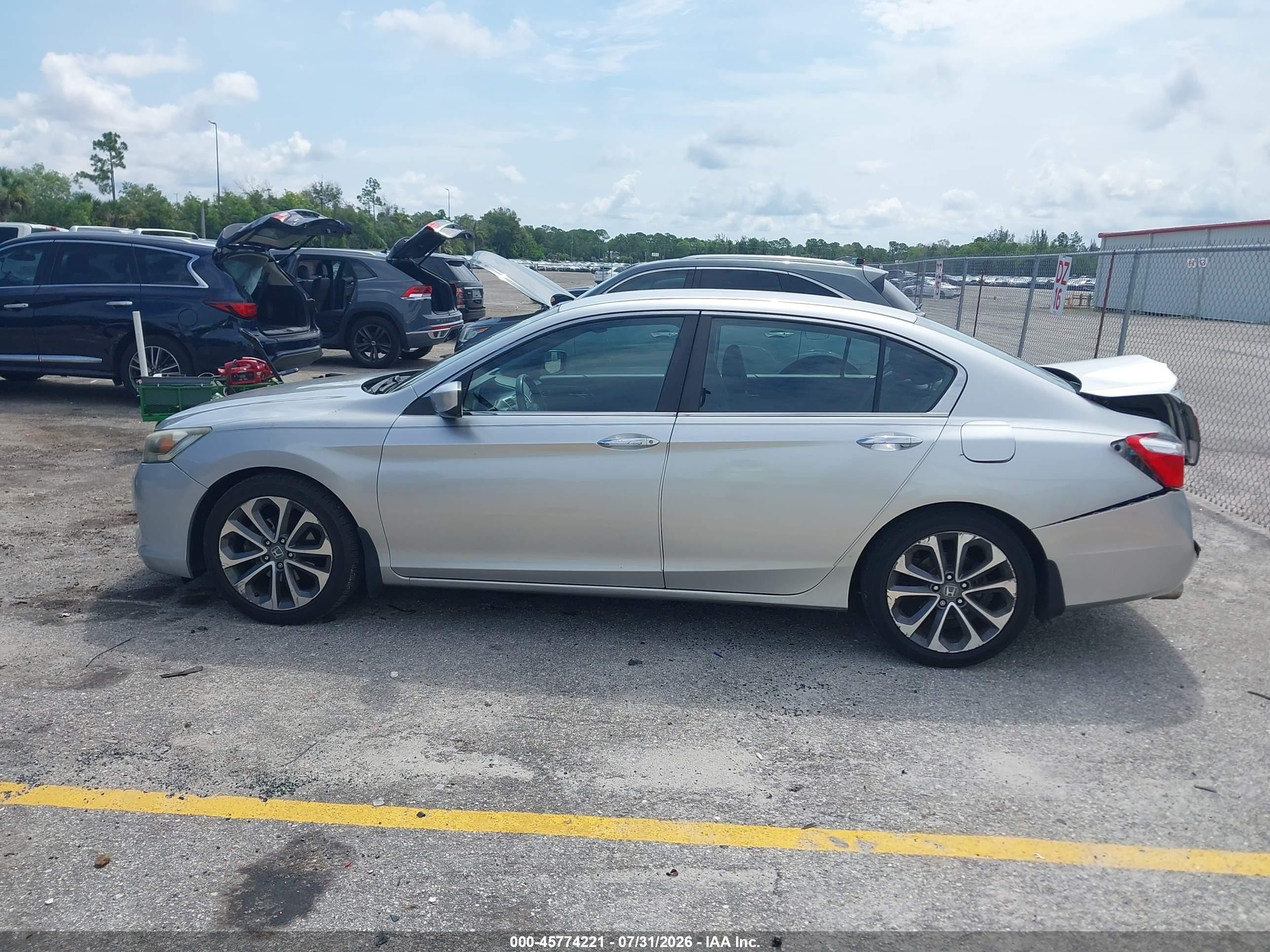 2013 Honda Accord Sport Silver vin: 1HGCR2F53DA021234