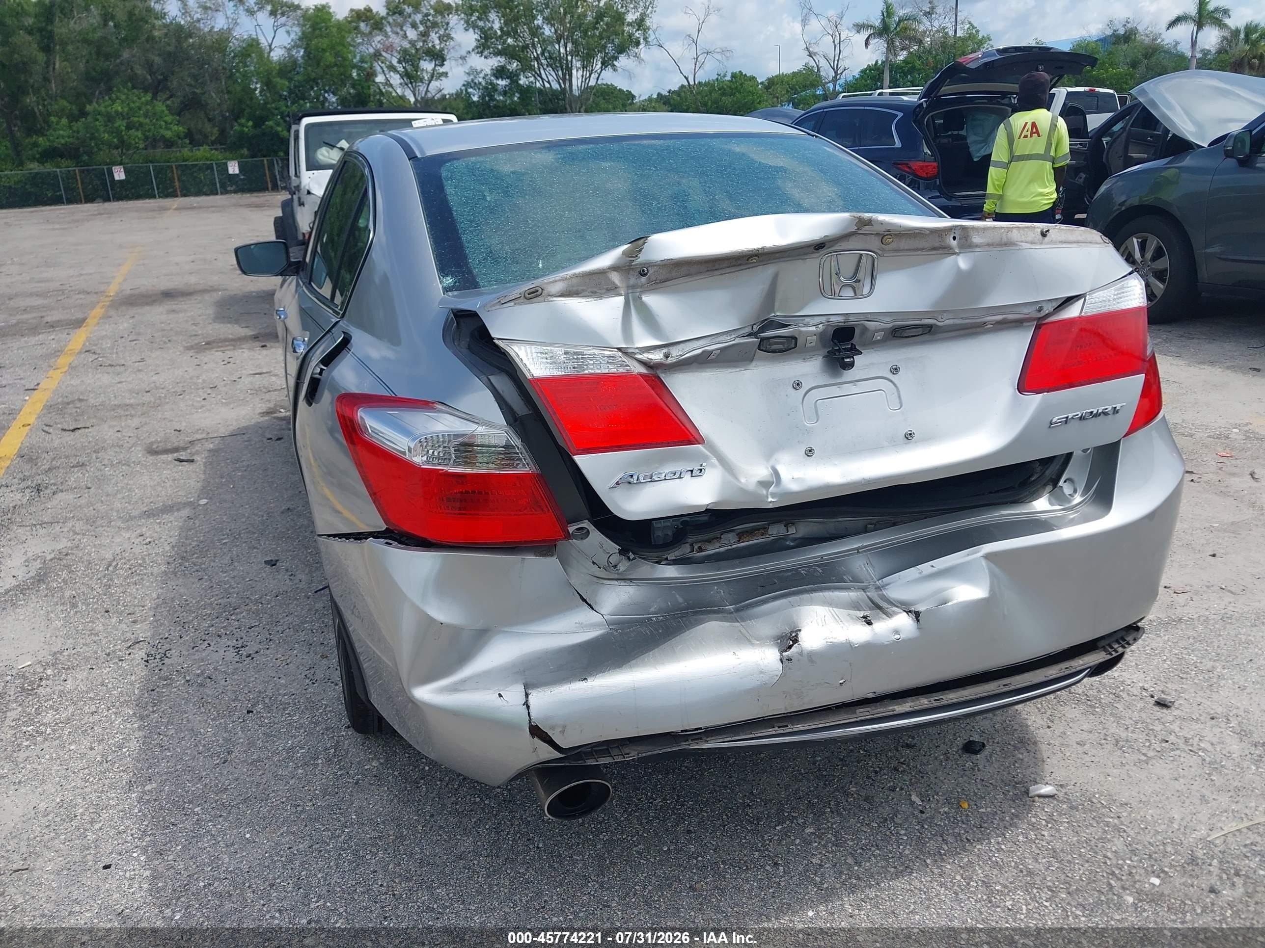 2013 Honda Accord Sport Silver vin: 1HGCR2F53DA021234