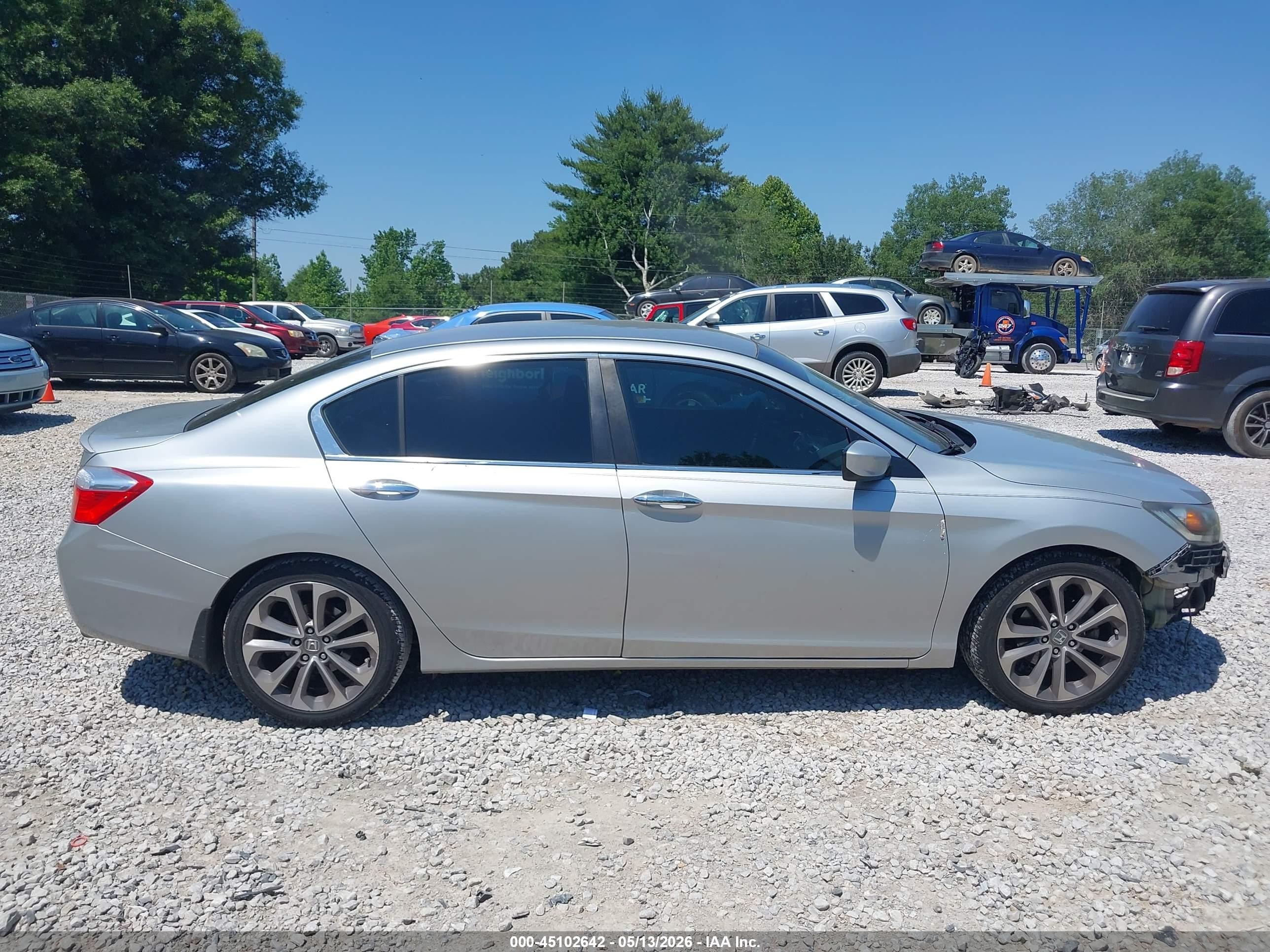 2013 Honda Accord Sport Серебряный vin: 1HGCR2F53DA066318
