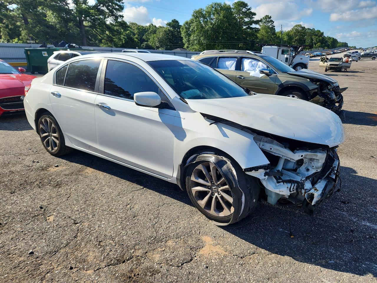 2013 Honda Accord Sport White vin: 1HGCR2F53DA069865