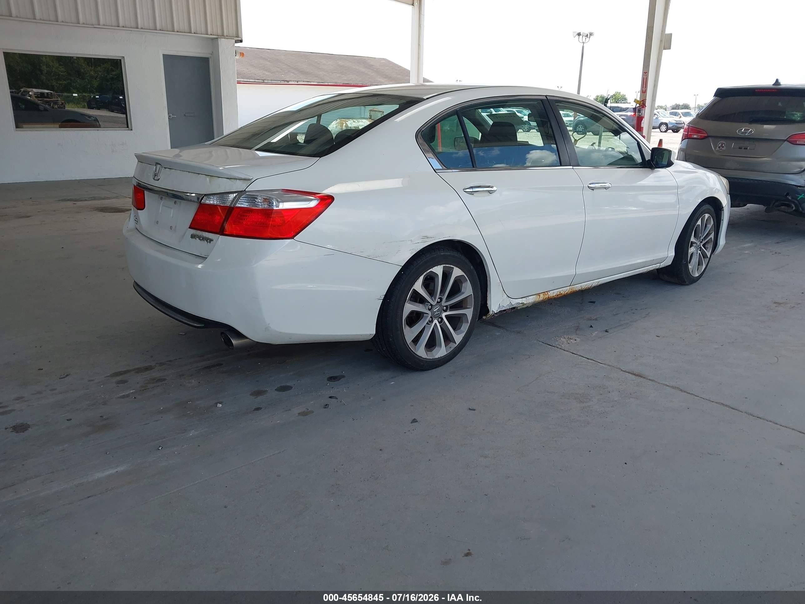2013 Honda Accord Sport Белый vin: 1HGCR2F53DA126503