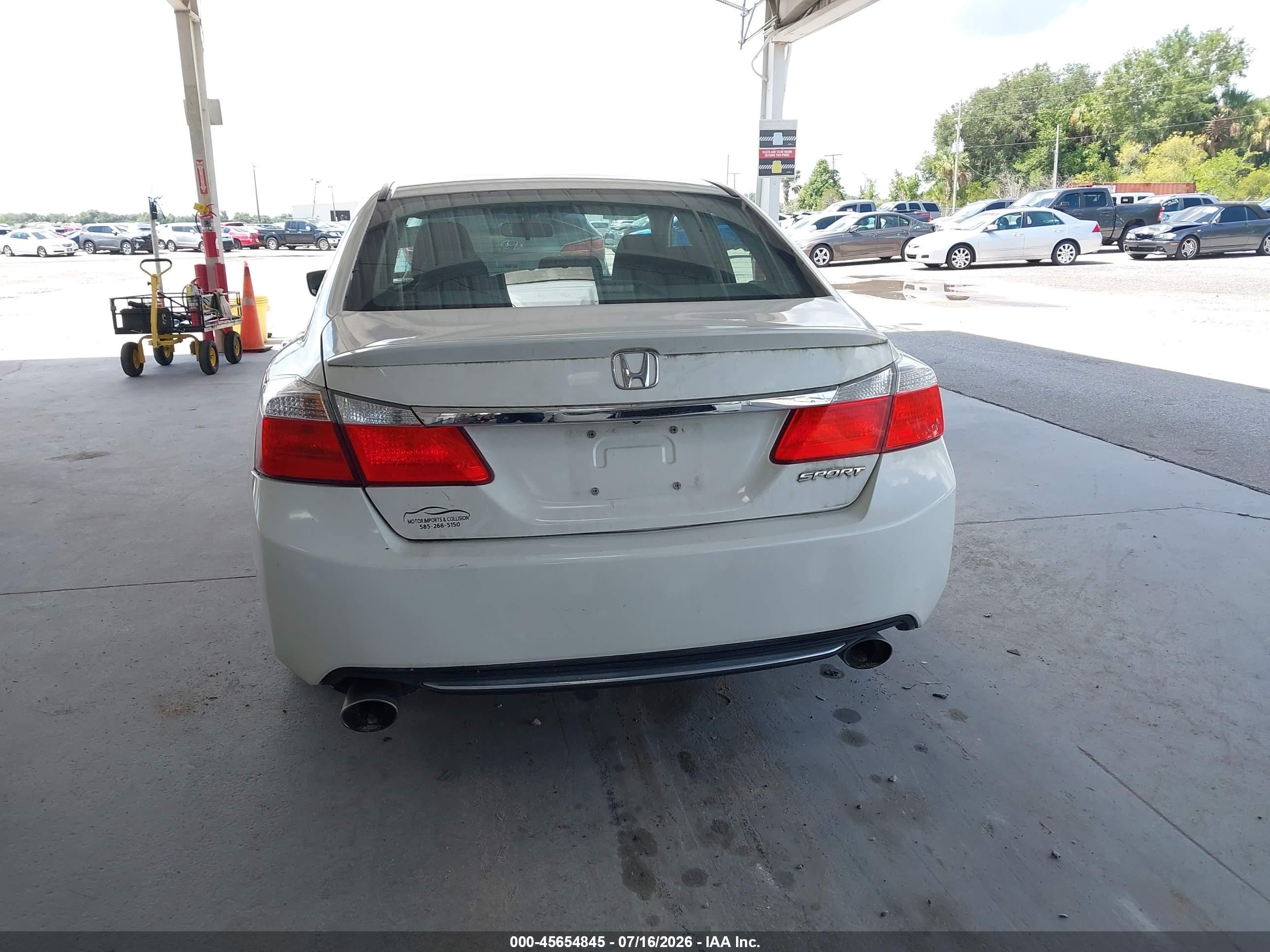 2013 Honda Accord Sport Белый vin: 1HGCR2F53DA126503