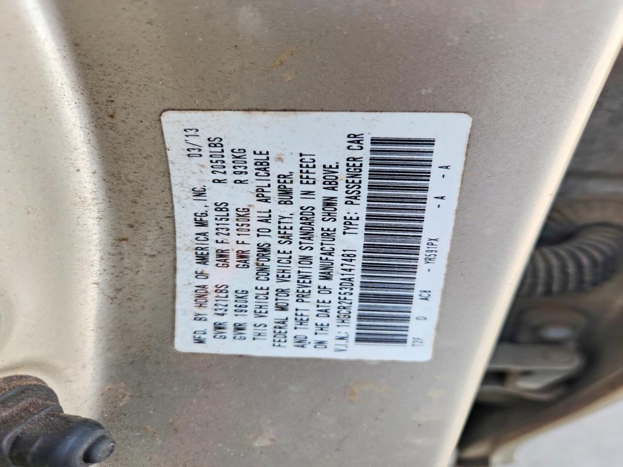 2013 Honda Accord Sport Gold vin: 1HGCR2F53DA147481