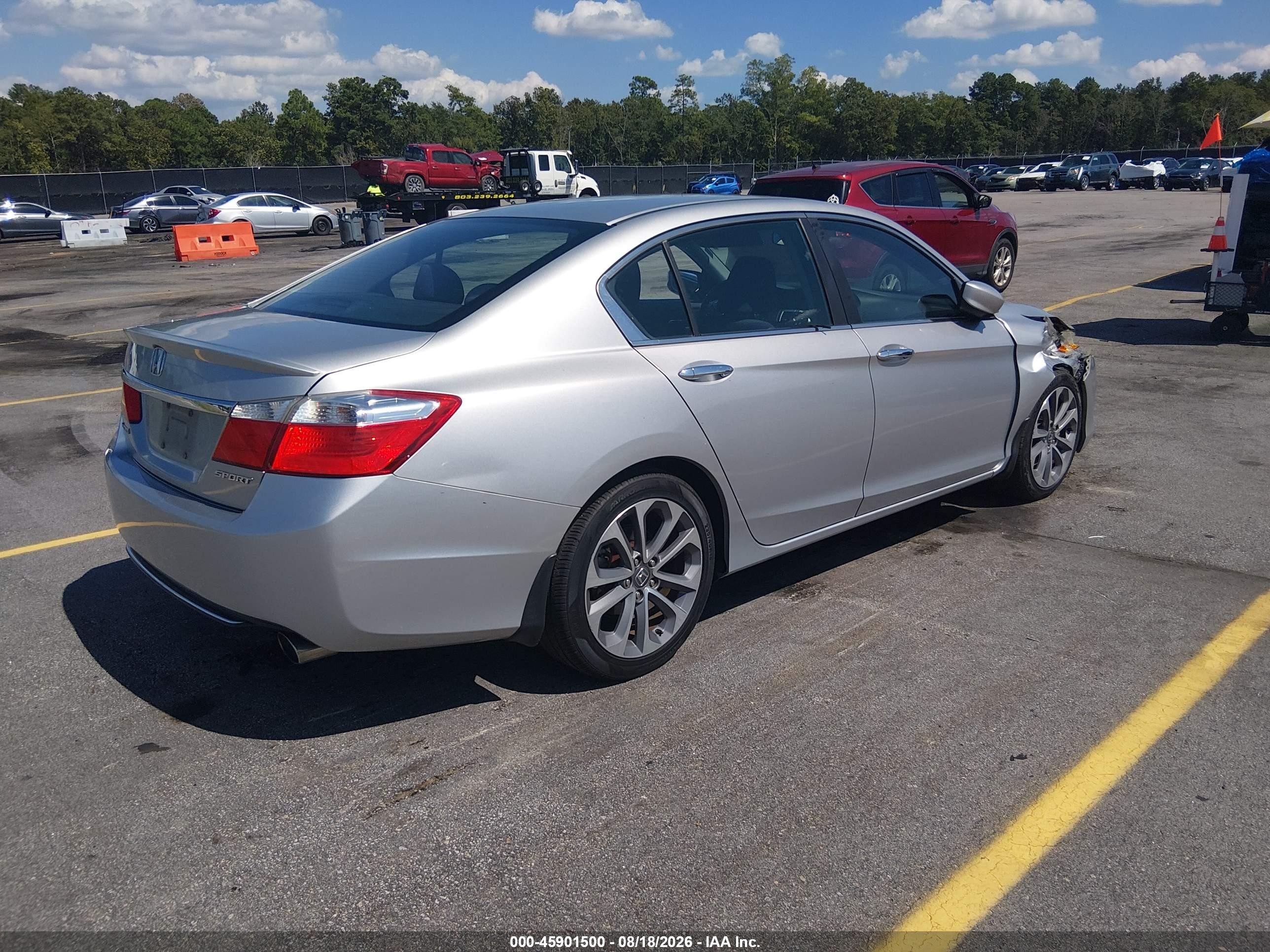 2013 Honda Accord Sport Silver vin: 1HGCR2F53DA163115