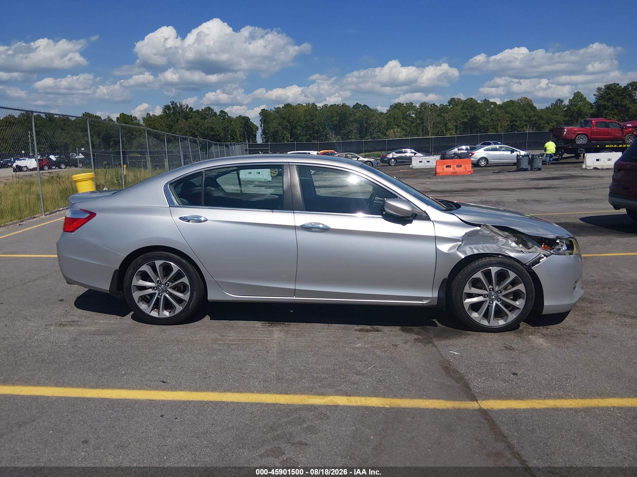 2013 Honda Accord Sport Silver vin: 1HGCR2F53DA163115