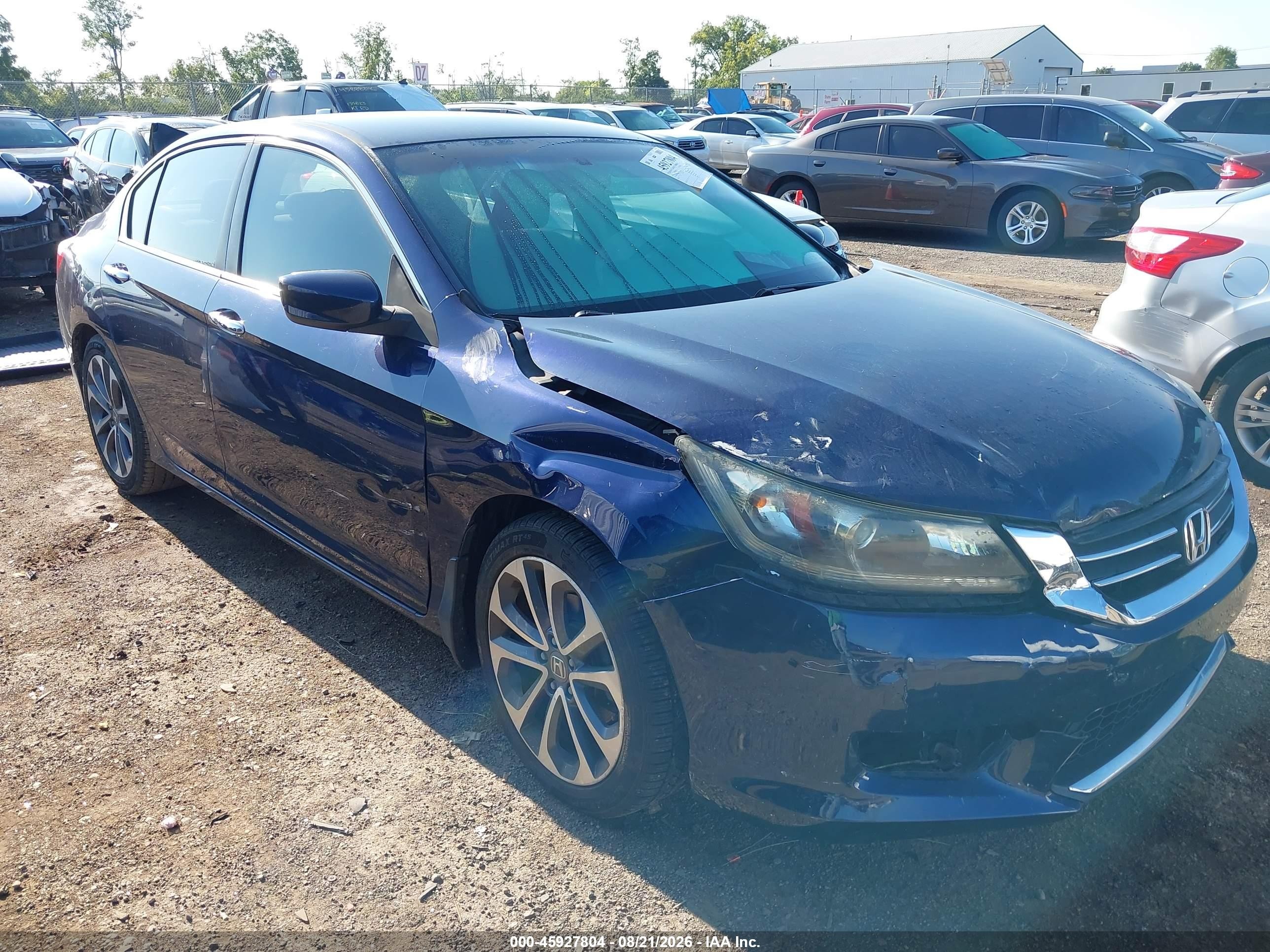 2013 Honda Accord Sport Blue vin: 1HGCR2F53DA216377