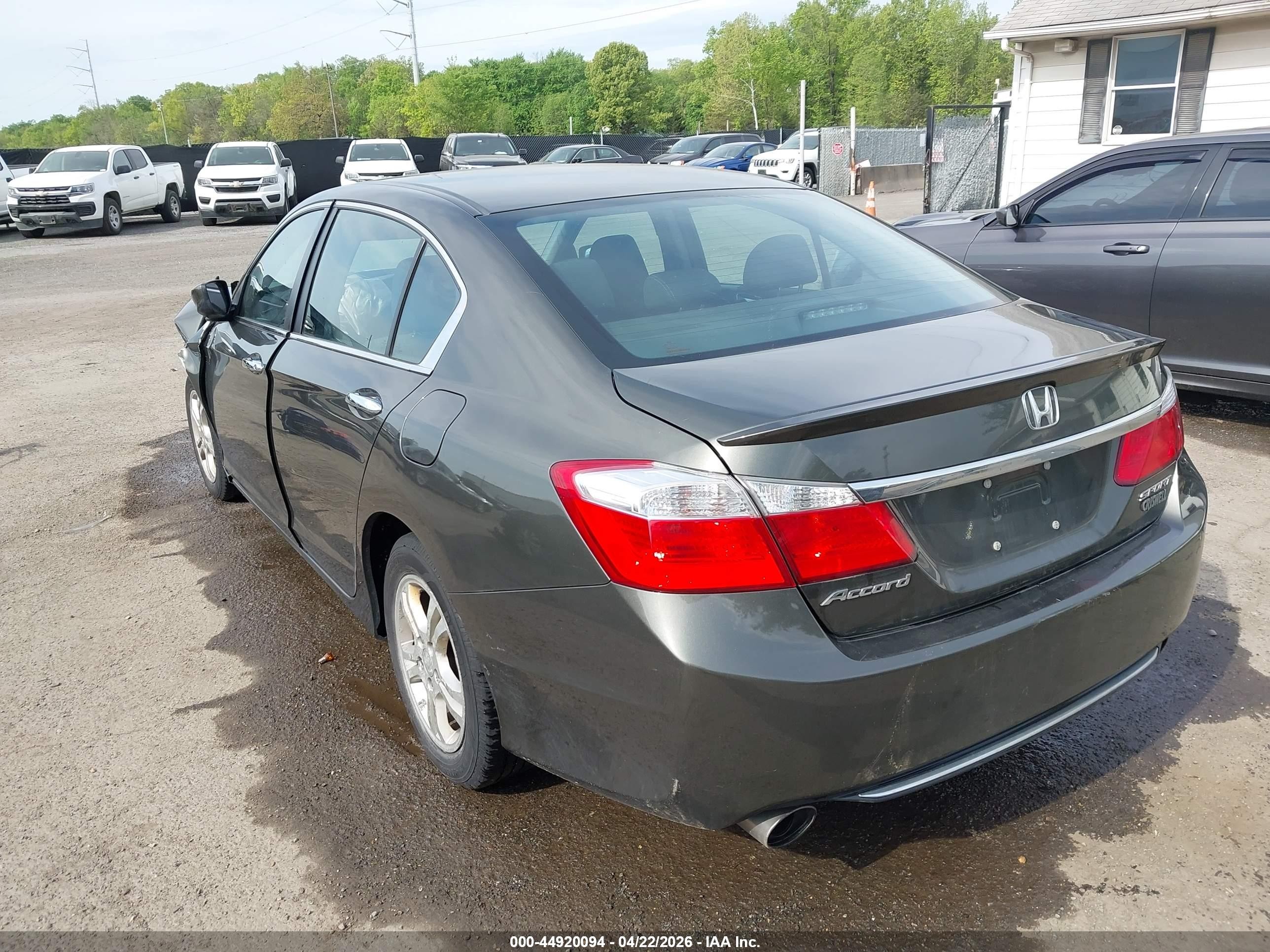 2013 Honda Accord Sport Серый vin: 1HGCR2F53DA233874