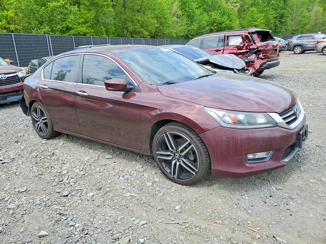 2013 Honda Accord Sport Burgundy vin: 1HGCR2F53DA241571