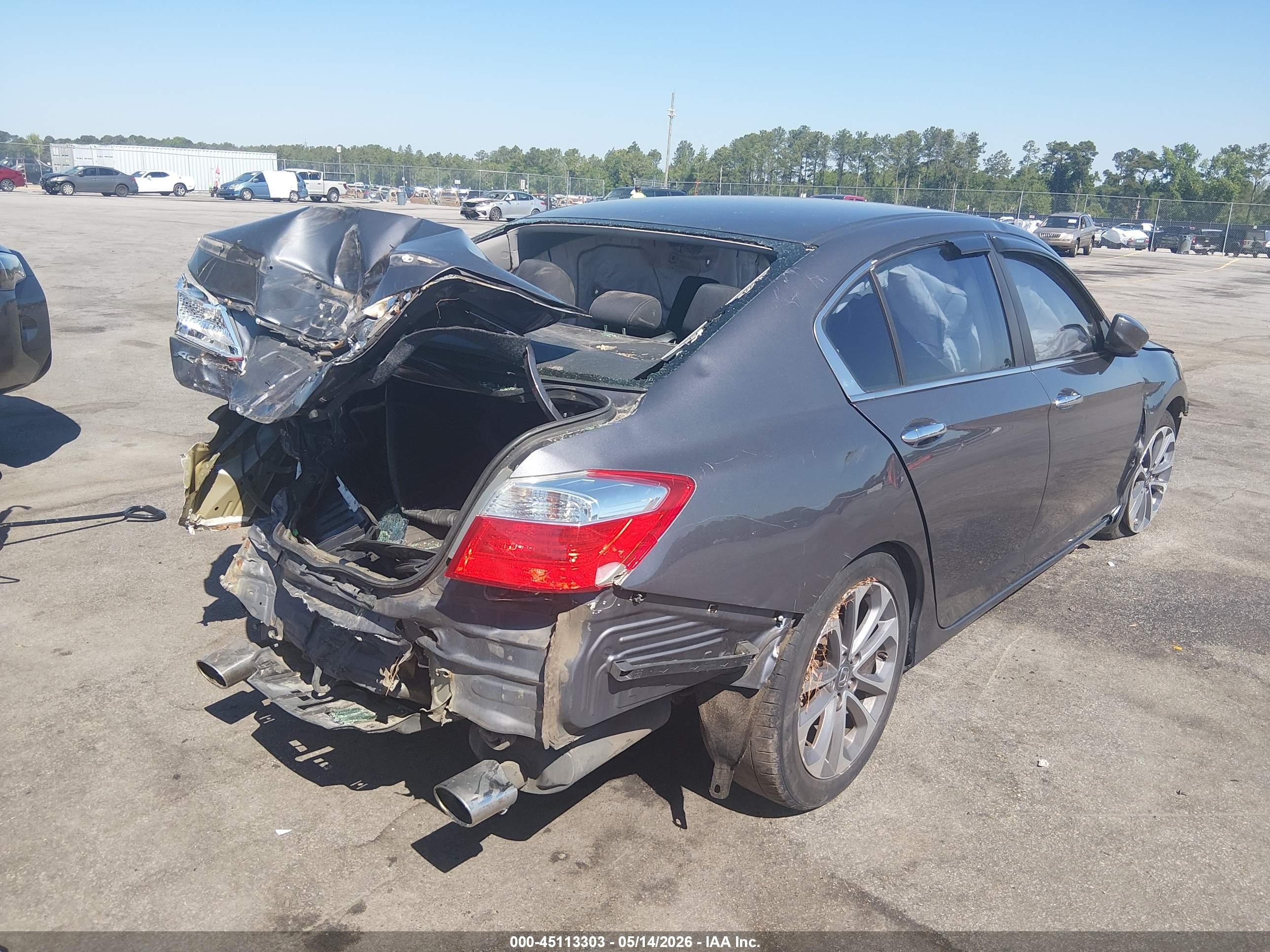 2013 Honda Accord Sport Gray vin: 1HGCR2F53DA268608