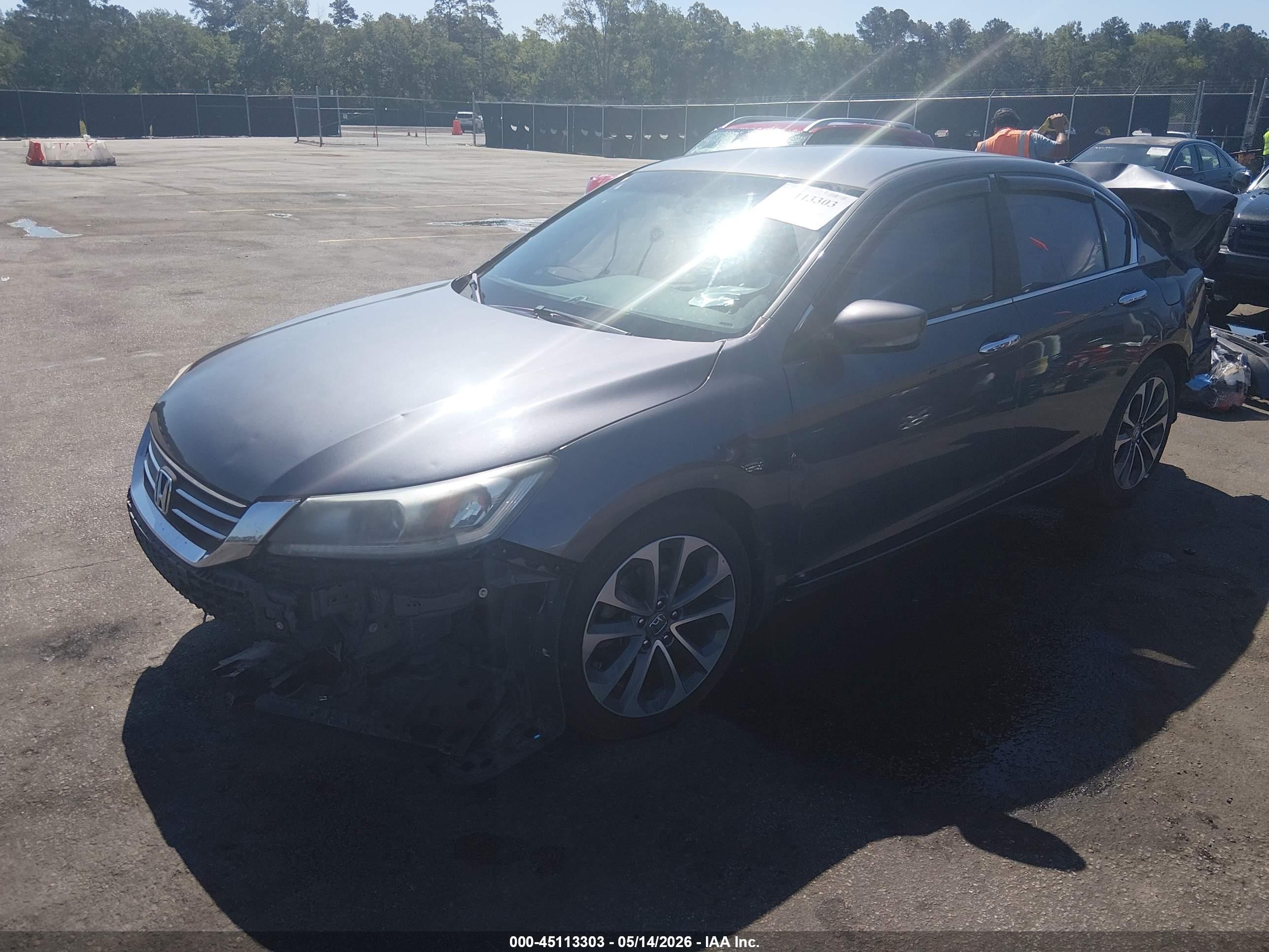 2013 Honda Accord Sport Gray vin: 1HGCR2F53DA268608